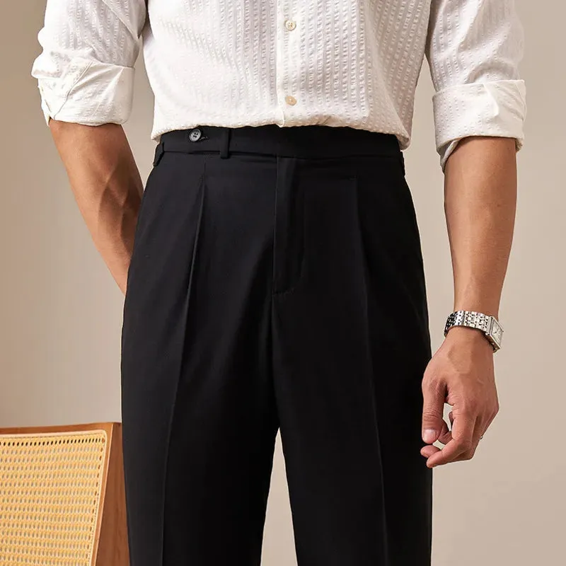 Aidase Pants Men Office-trouser Gentlemen's Business High Quality Wool Dress Pants Dress Pants Men Casual Pants Naples Versatile Pants