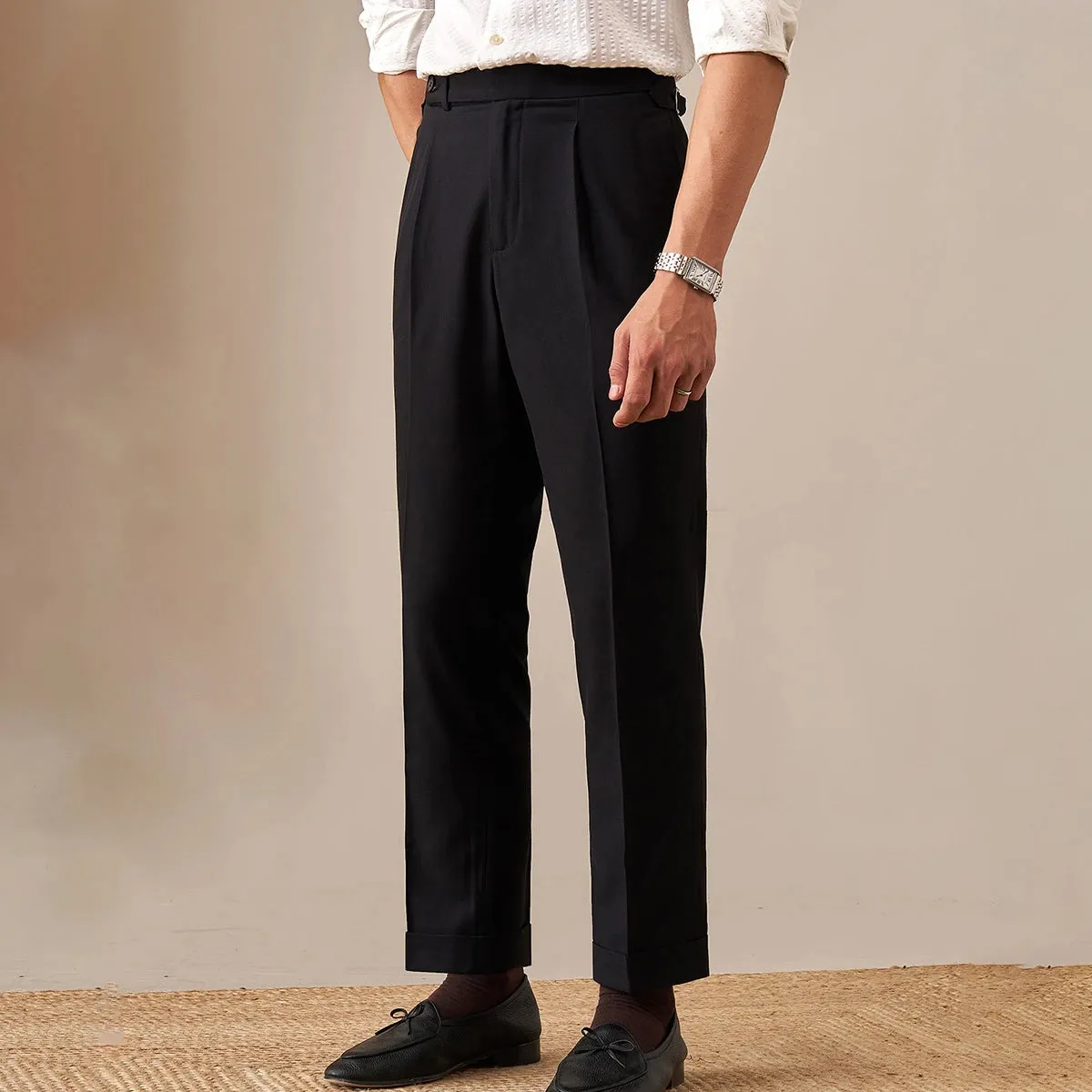 Aidase Pants Men Office-trouser Gentlemen's Business High Quality Wool Dress Pants Dress Pants Men Casual Pants Naples Versatile Pants