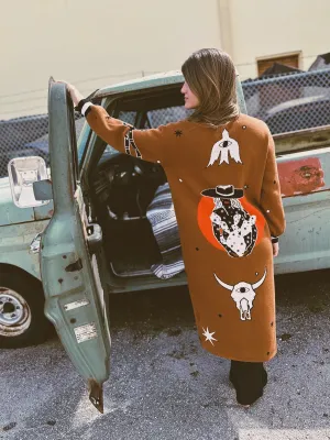 Allie Falcon Seek & Find Maxi Sweater Cardigan