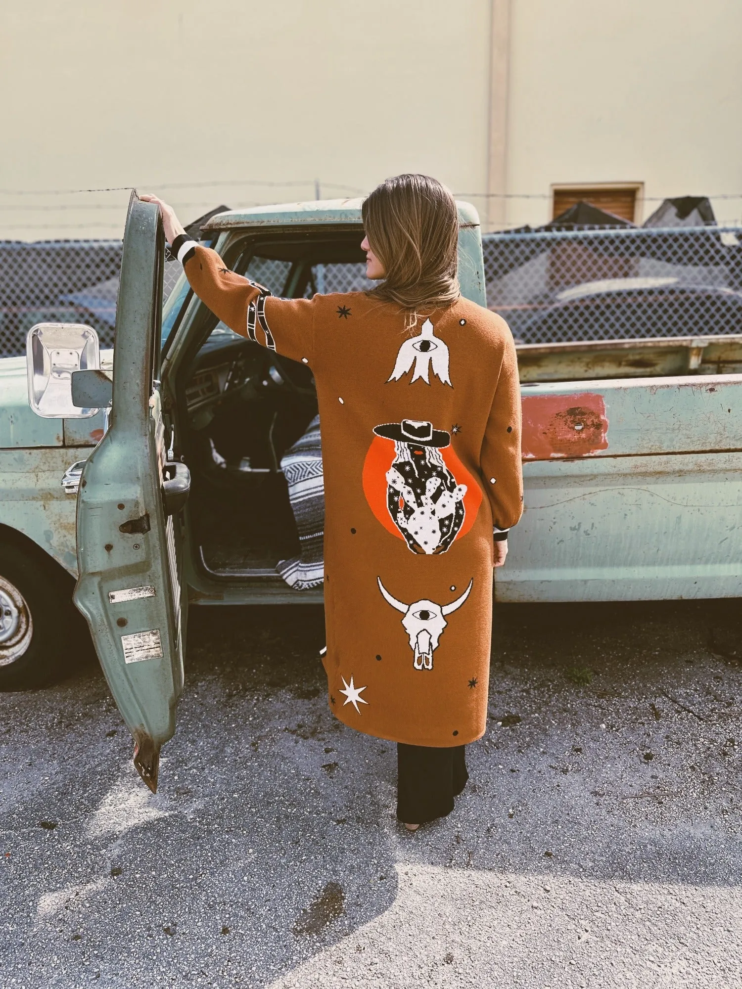 Allie Falcon Seek & Find Maxi Sweater Cardigan