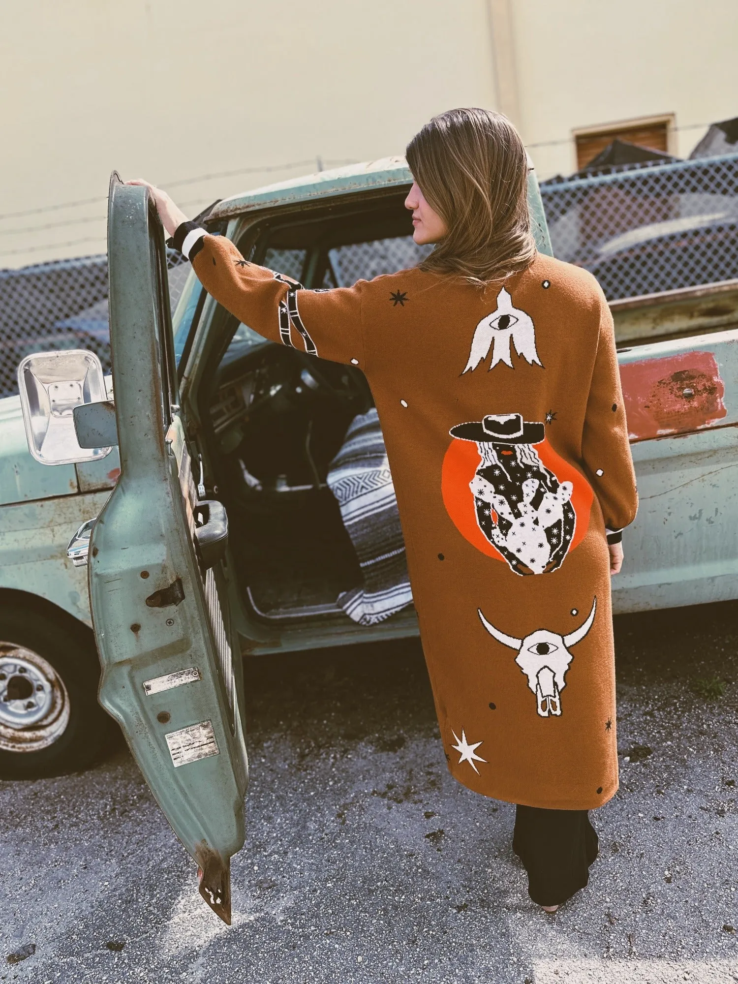 Allie Falcon Seek & Find Maxi Sweater Cardigan