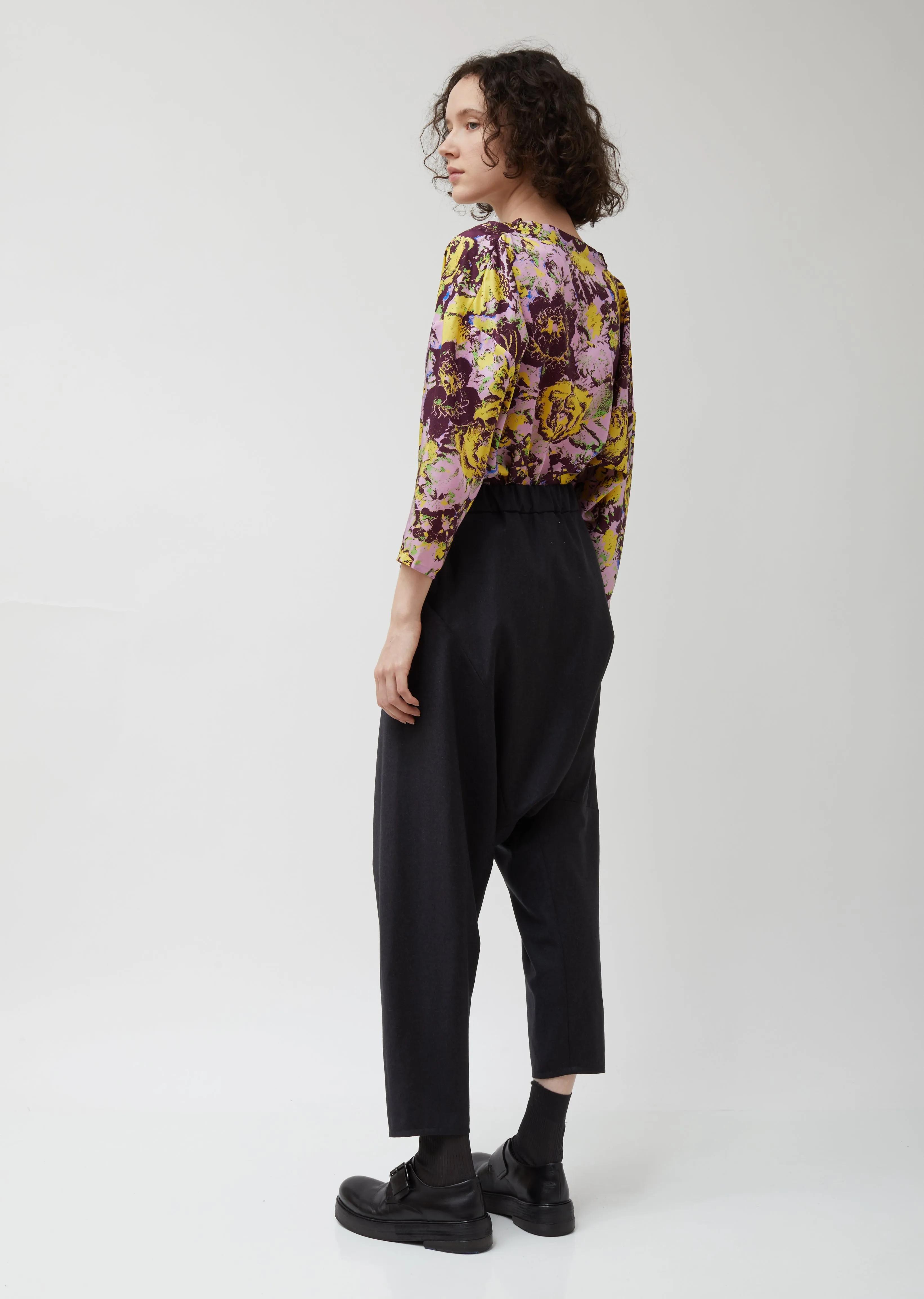 Asymmetric C Organic Wool Pants