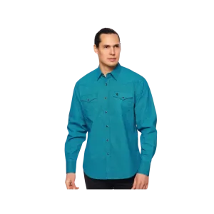 Avalon Men's Rodeo Western Print Long Sleeve Shirt