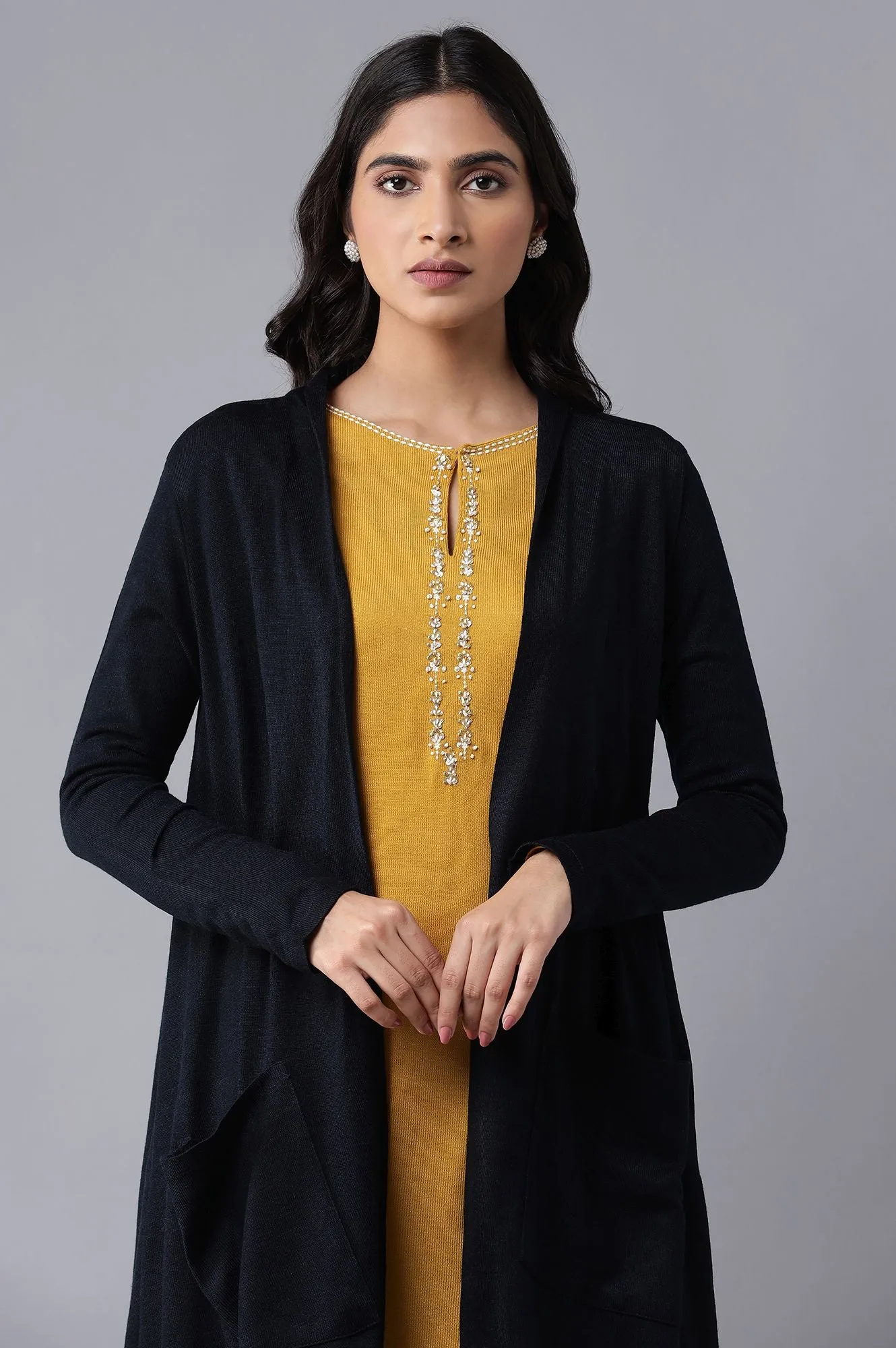Blue Soft Acrylic Cardigan