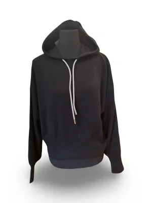 BRODIE Hillary Cashmere Hoodie in Black