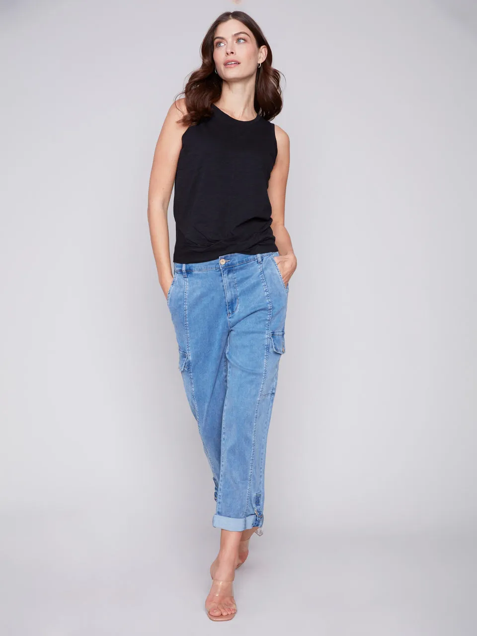 Charlie B Safari Cargo Canvas Pant