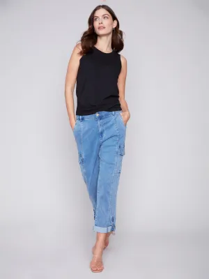 Charlie B Safari Cargo Canvas Pant