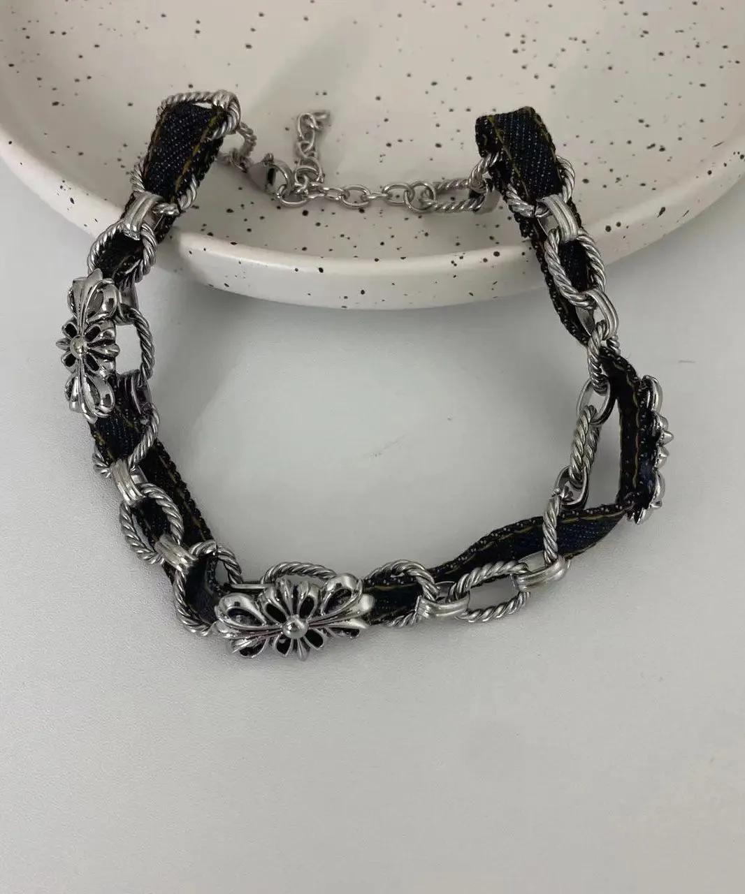 Chic Black Stainless Steel Cross Necklace ML0684
