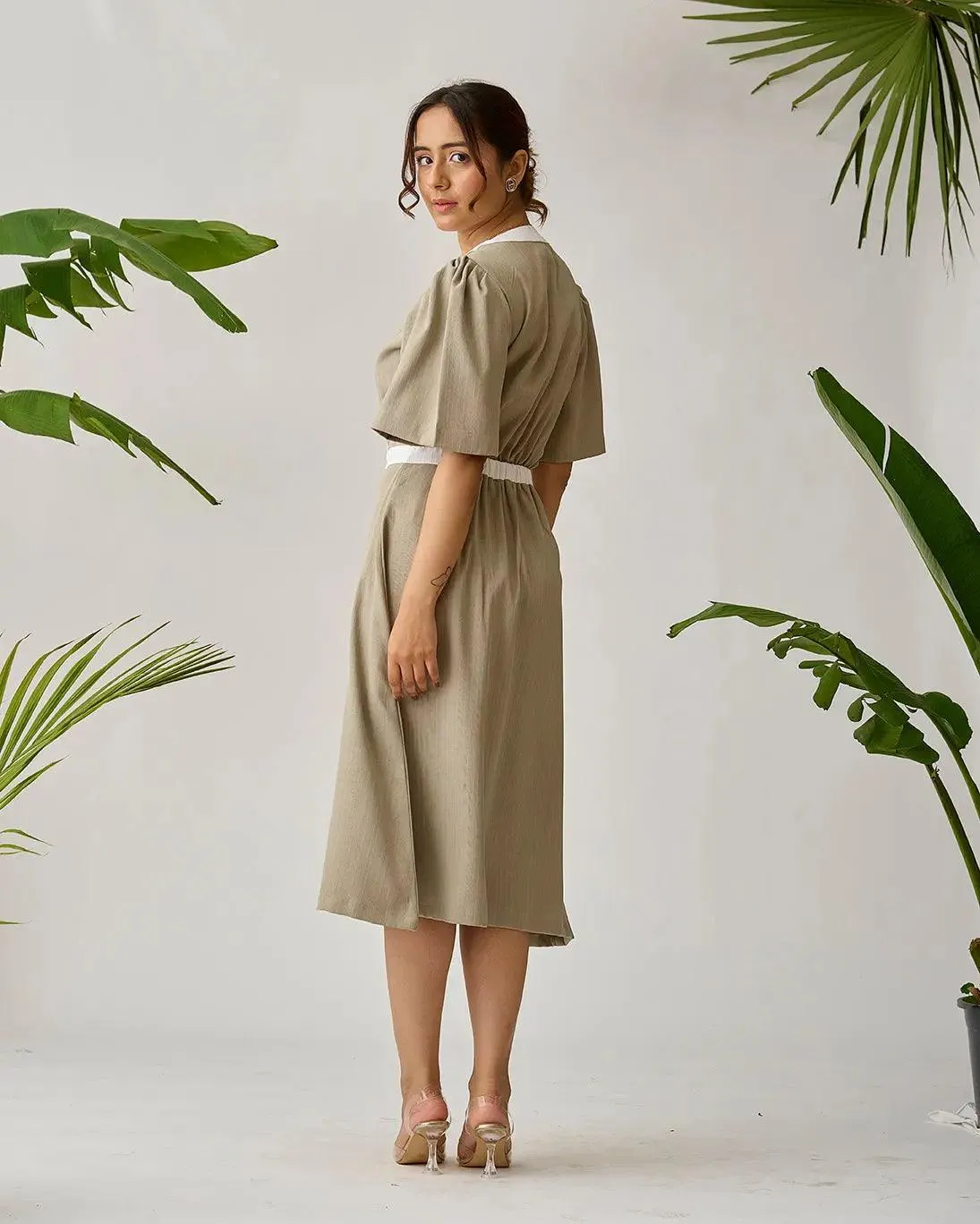 Chic Harmony Two Tone Midi Dress