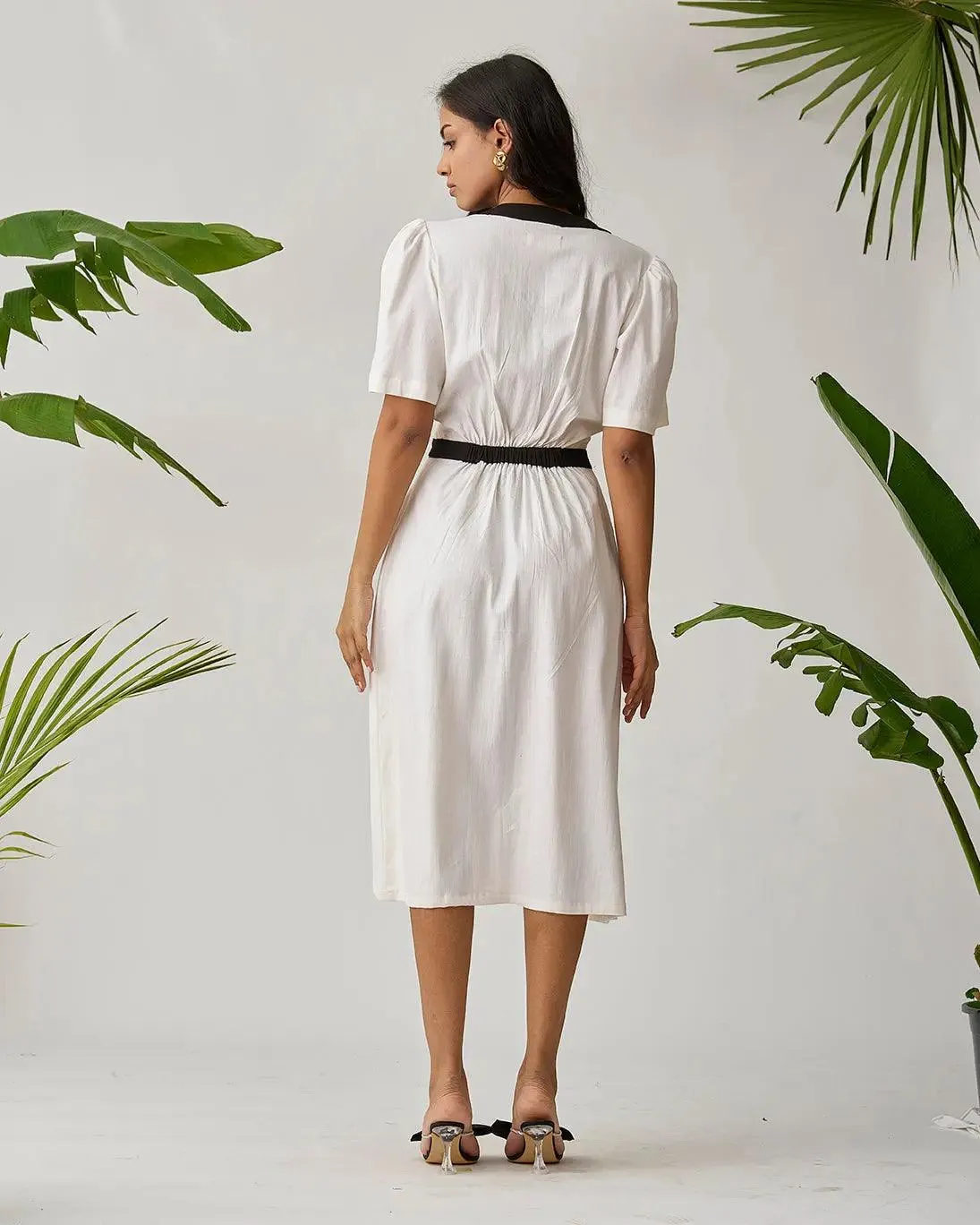 Chic Harmony Two Tone Midi Dress