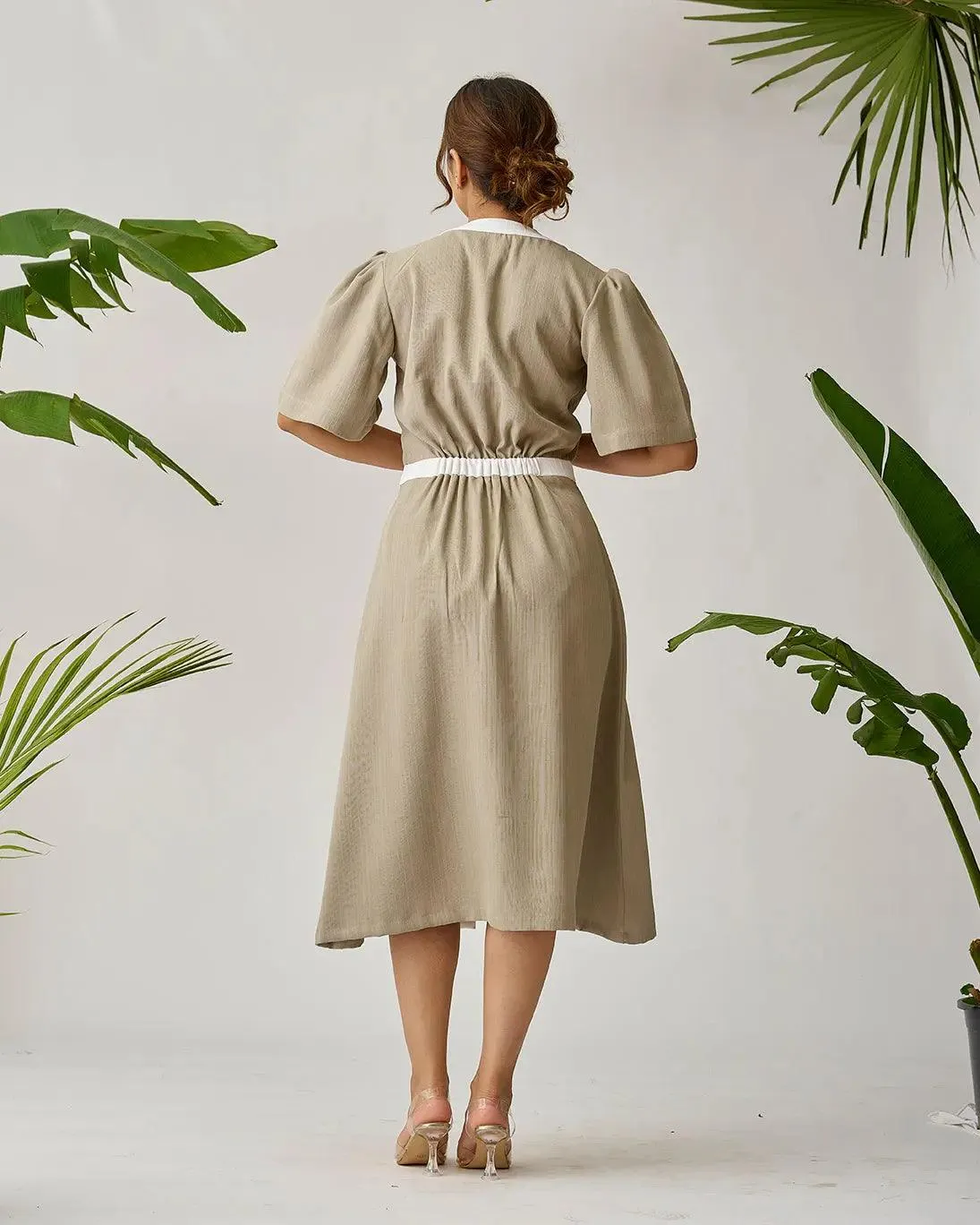 Chic Harmony Two Tone Midi Dress