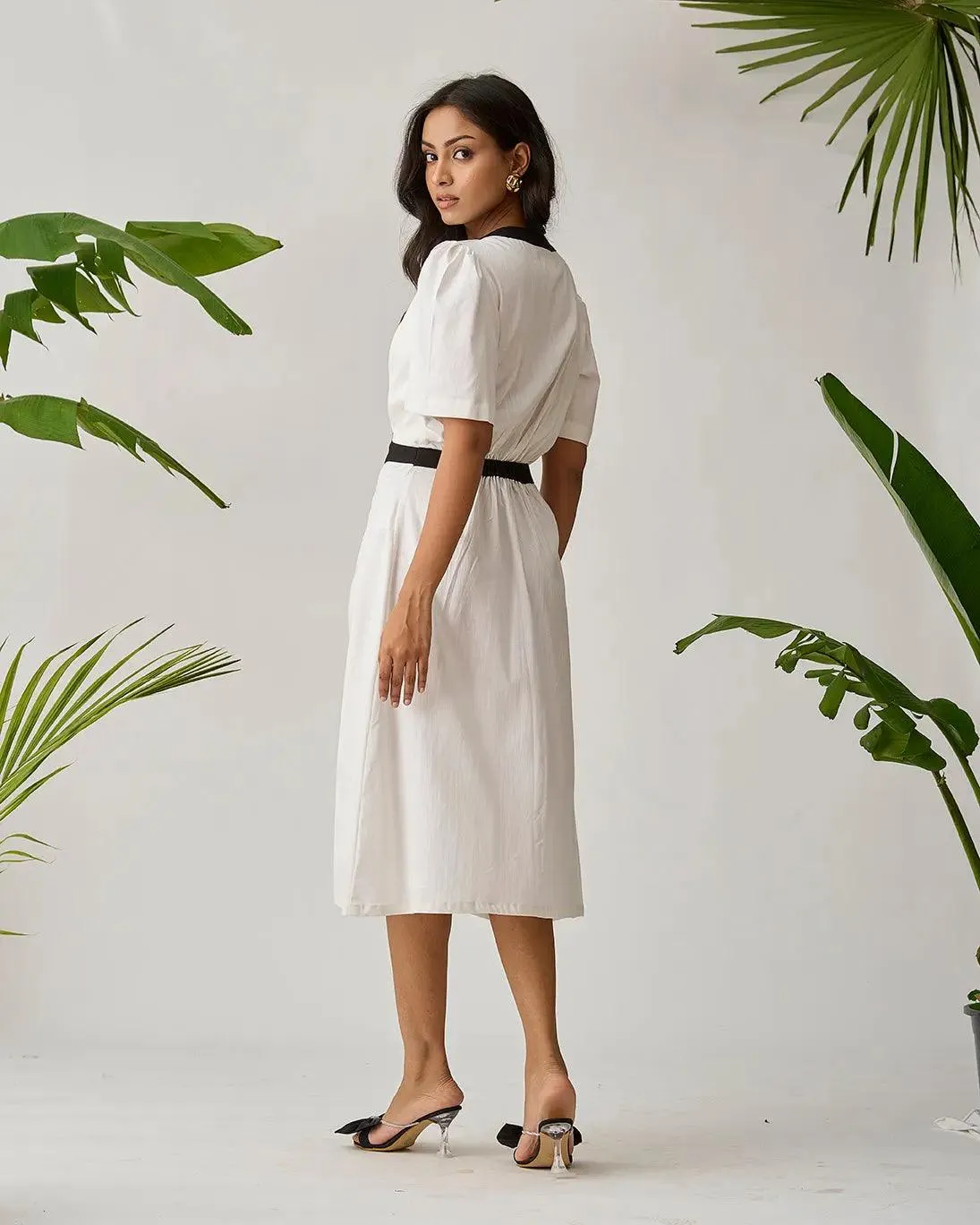 Chic Harmony Two Tone Midi Dress