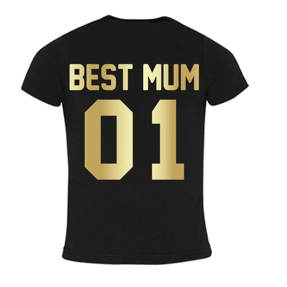 Choose Your Number Best Family Black/Gold Matching Tees (MRK X)