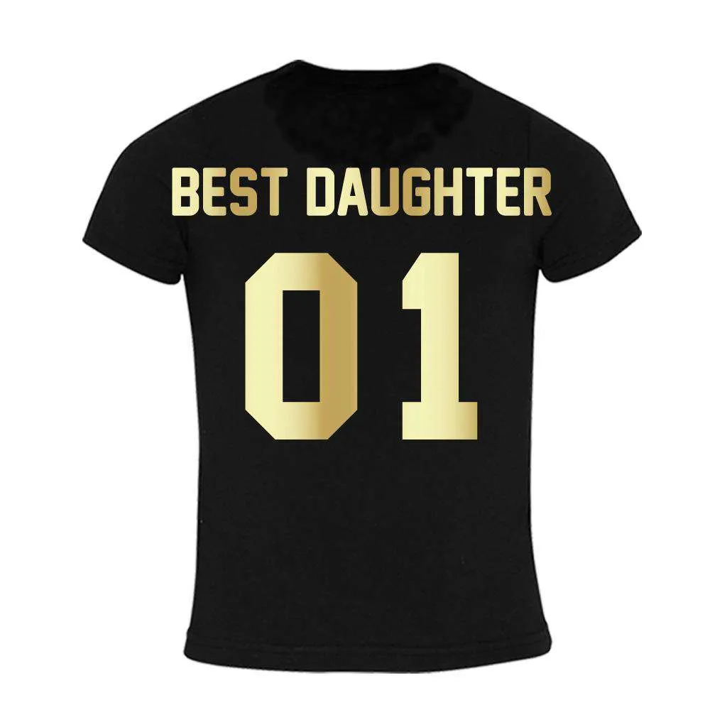 Choose Your Number Best Family Black/Gold Matching Tees (MRK X)
