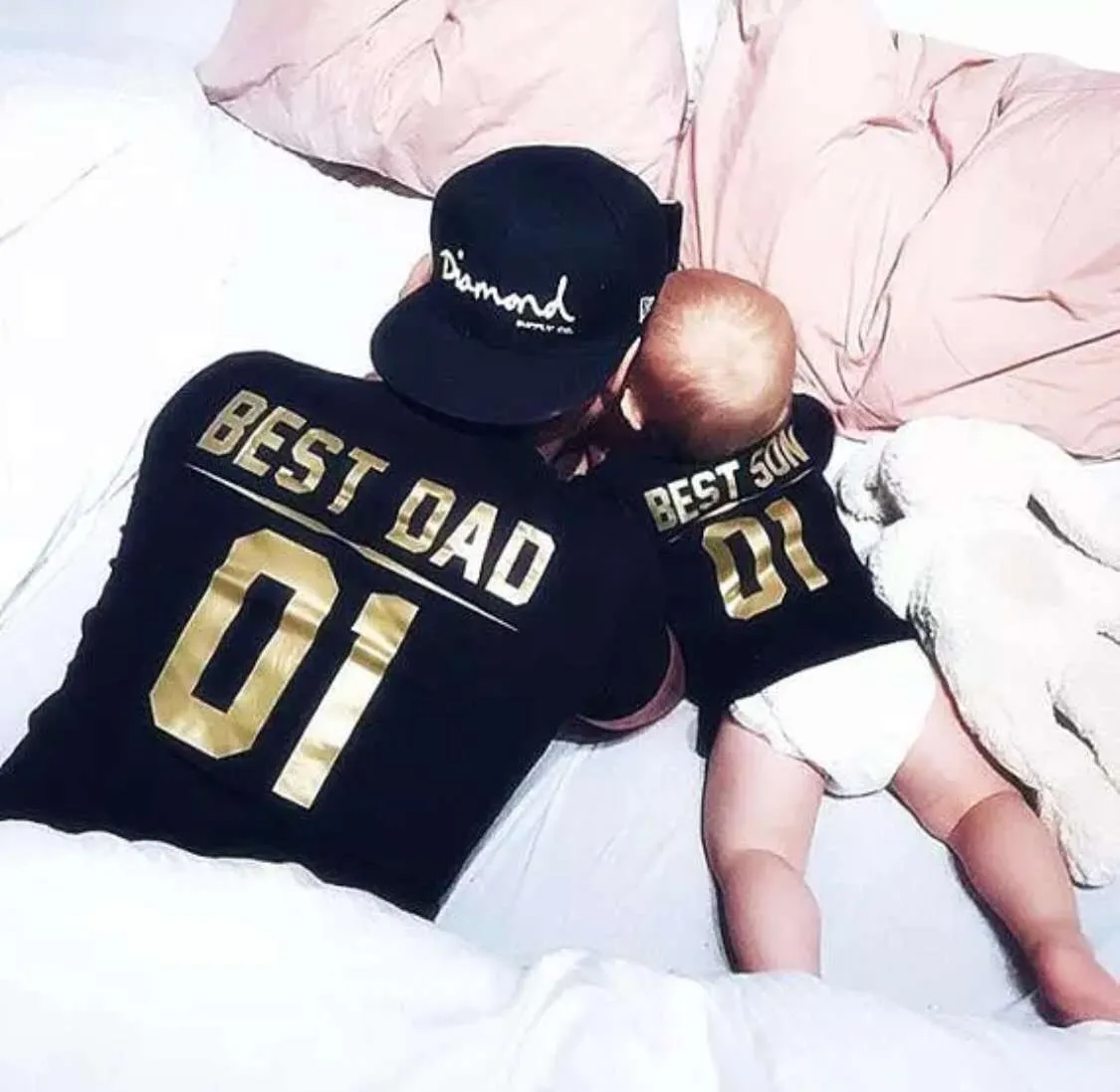 Choose Your Number Best Family Black/Gold Matching Tees (MRK X)