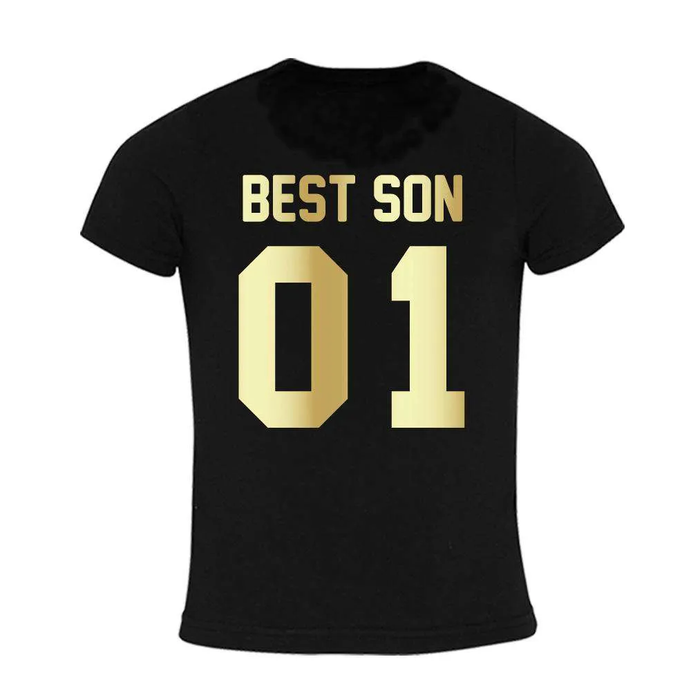 Choose Your Number Best Family Black/Gold Matching Tees (MRK X)