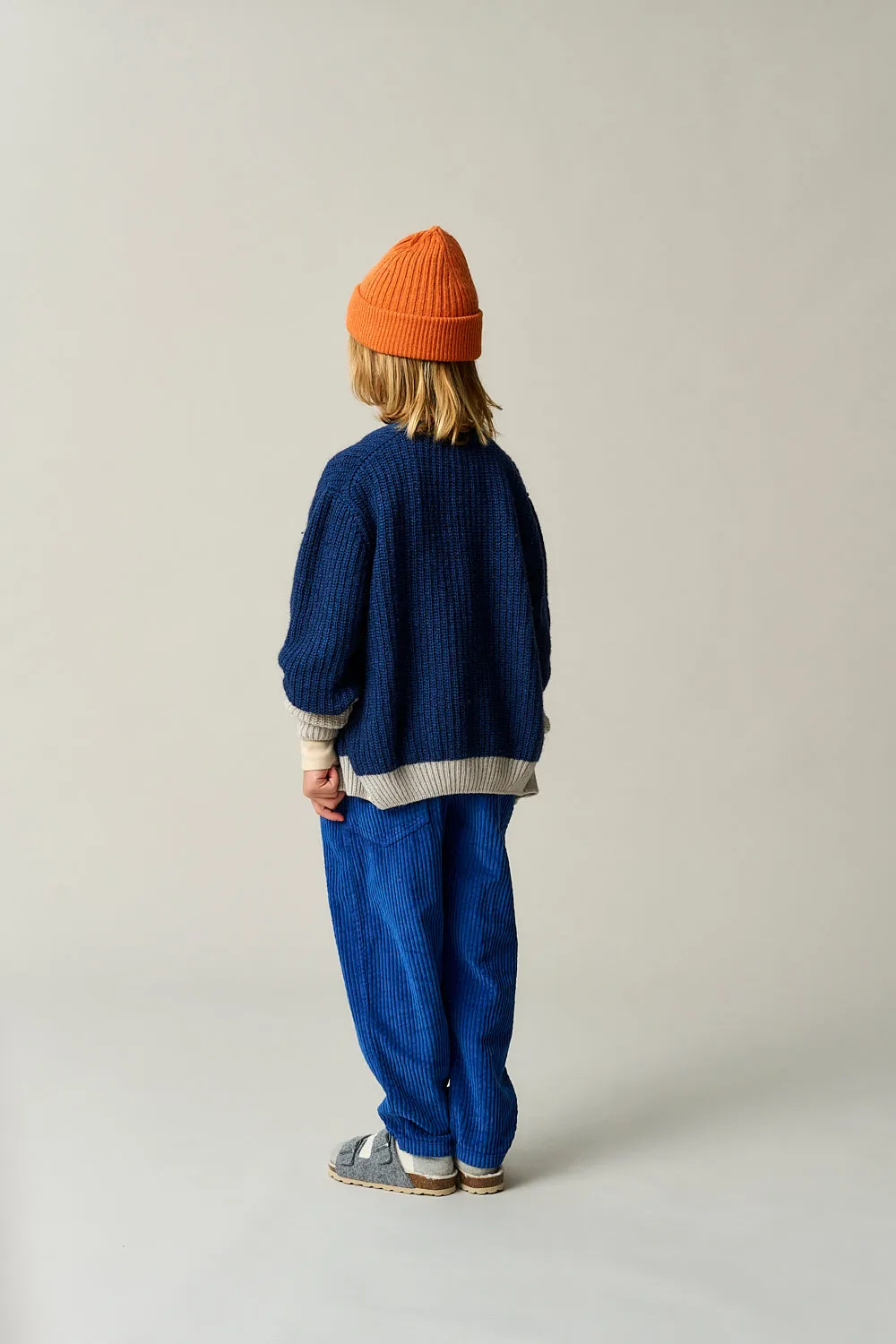Color block tricot cardigan