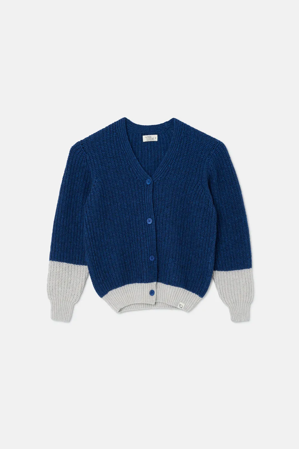 Color block tricot cardigan