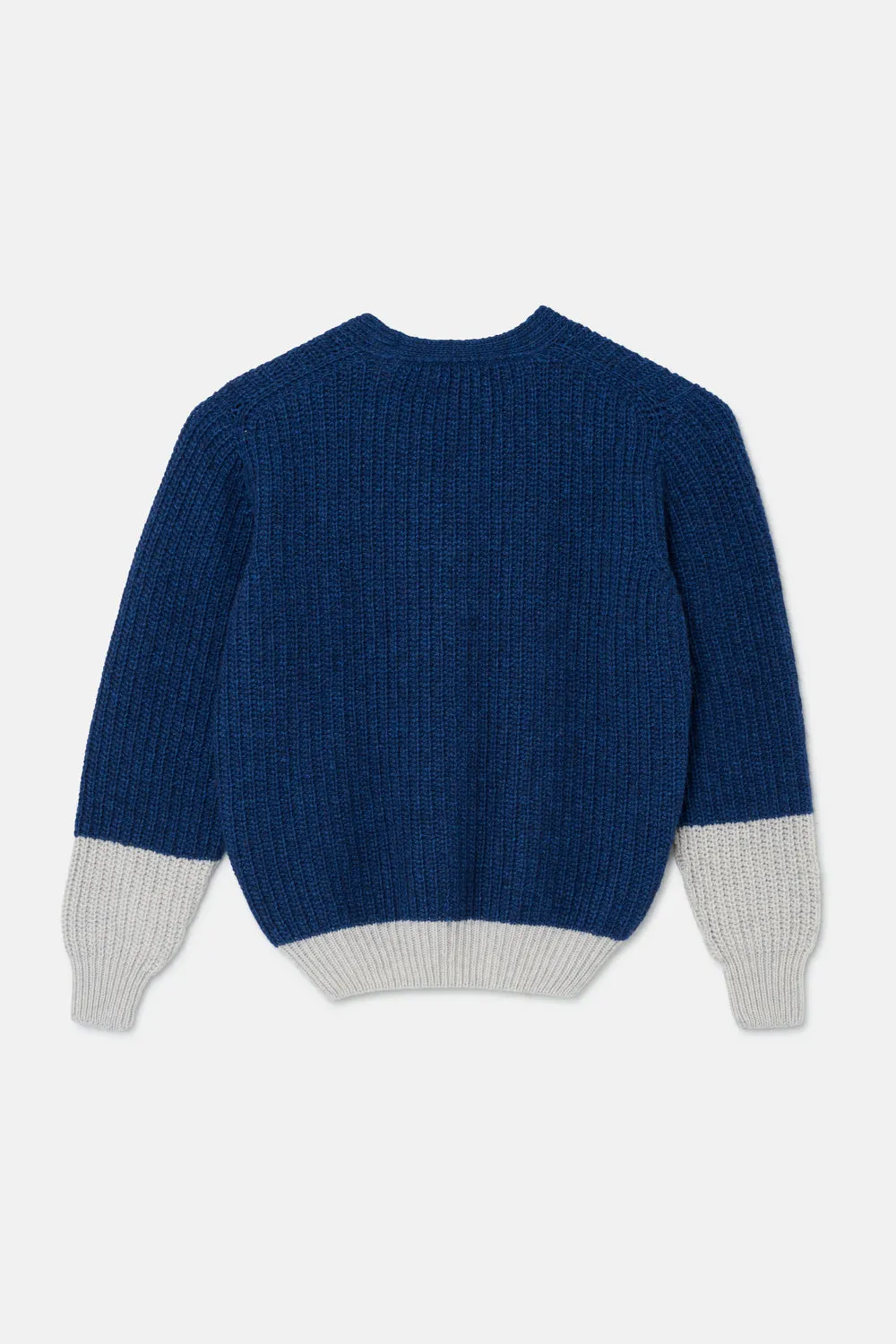 Color block tricot cardigan