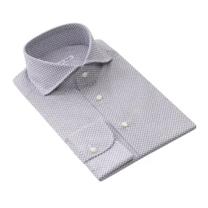 Cotton Shirt with Blue Dots Print