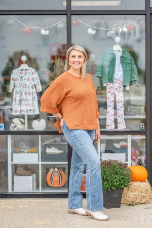 Cozy Walks Waffle Knit Top