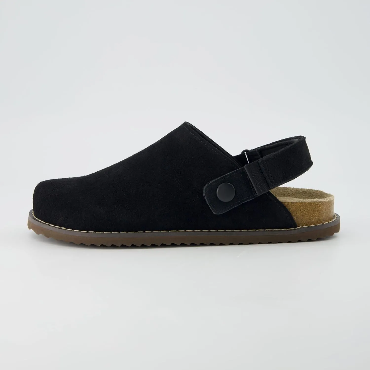 CUSHIONAIRE Women's Boulder Genuine Suede Clog with Swivel Strap  Lightweight EVA Sole, Memory Foam Insole, Wide Widths Available