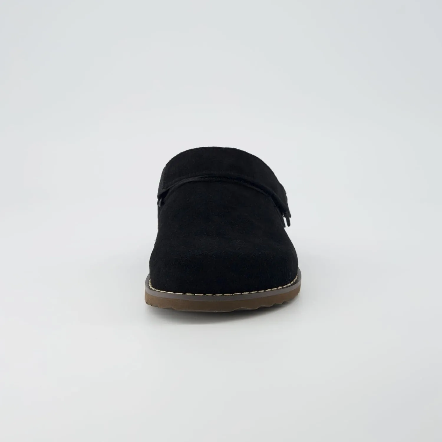 CUSHIONAIRE Women's Boulder Genuine Suede Clog with Swivel Strap  Lightweight EVA Sole, Memory Foam Insole, Wide Widths Available
