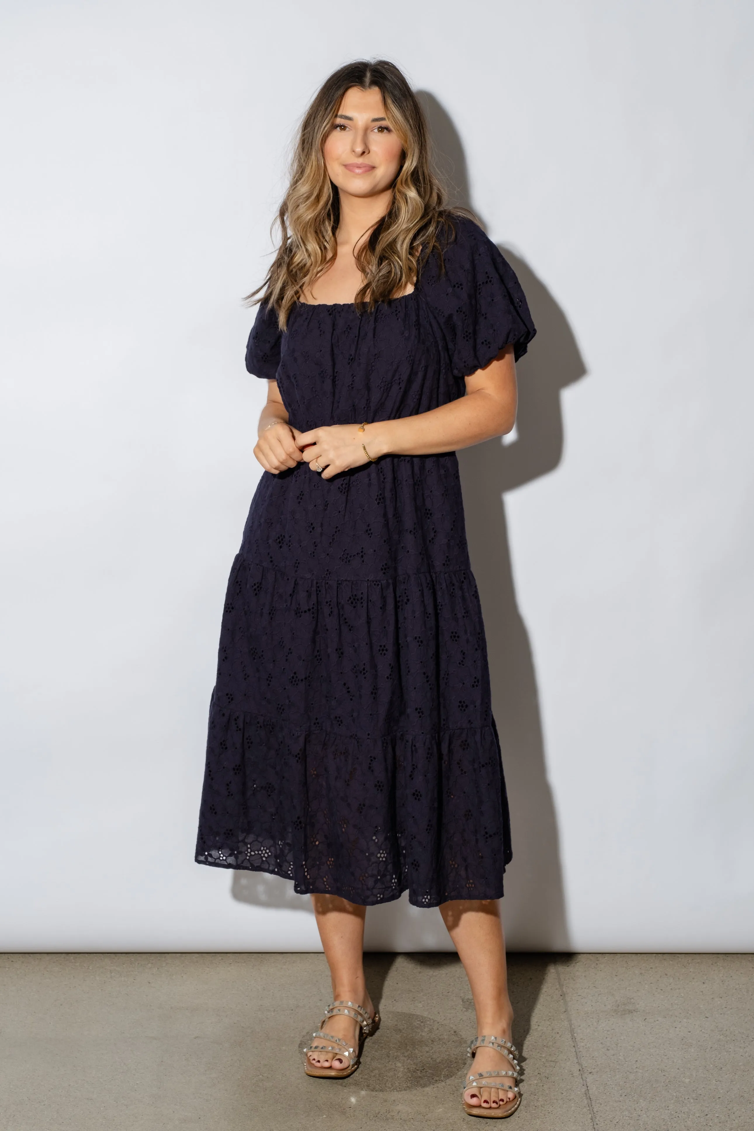 Dahlia Eyelet Midi Dress
