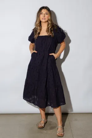 Dahlia Eyelet Midi Dress