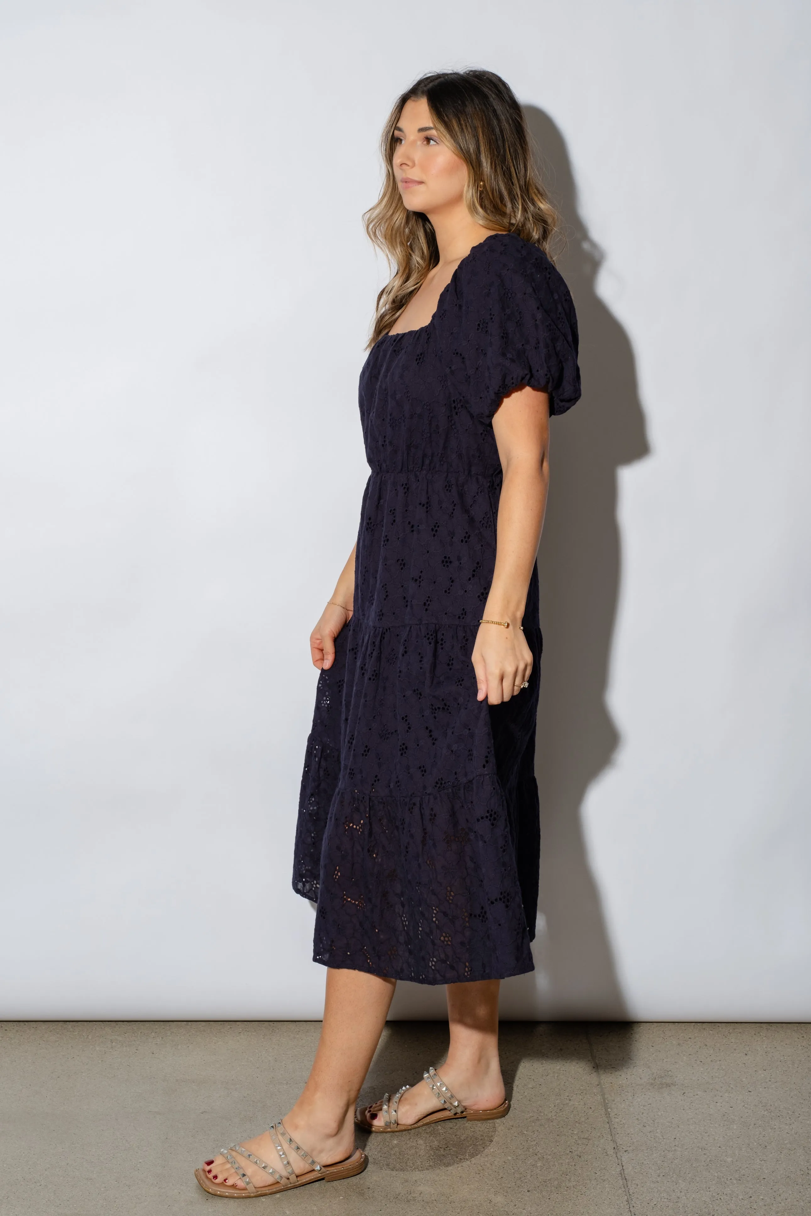 Dahlia Eyelet Midi Dress