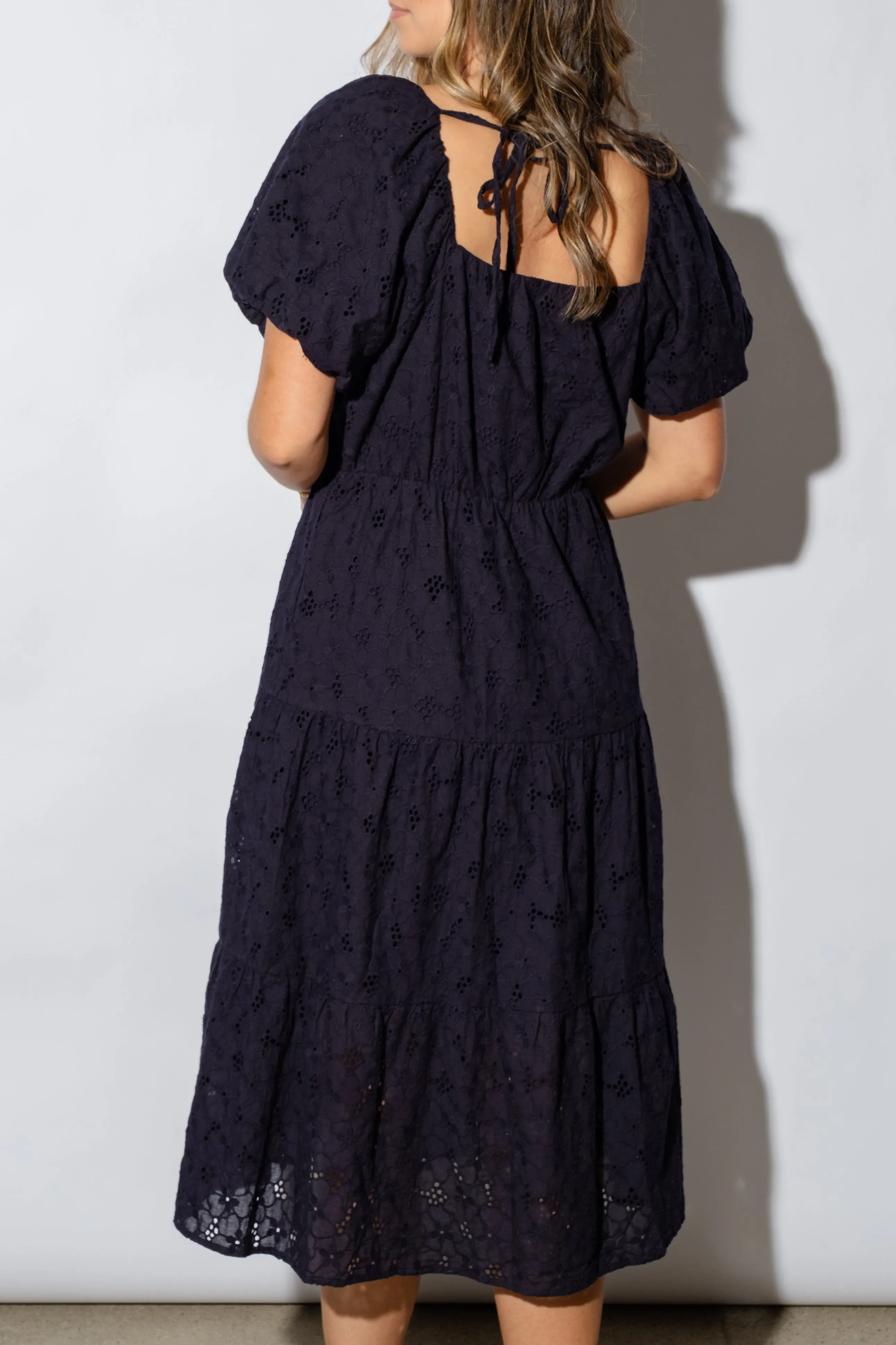 Dahlia Eyelet Midi Dress