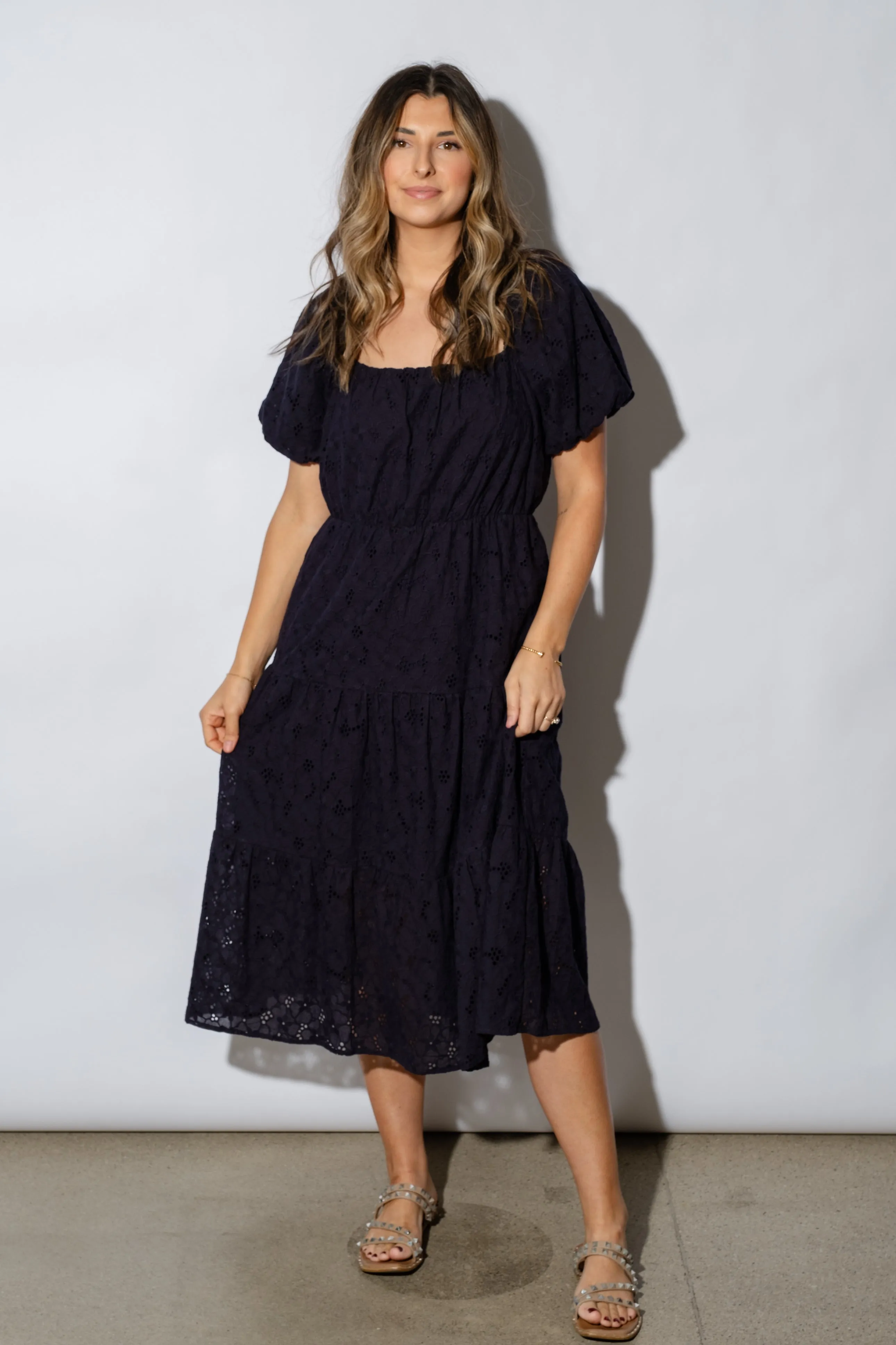 Dahlia Eyelet Midi Dress