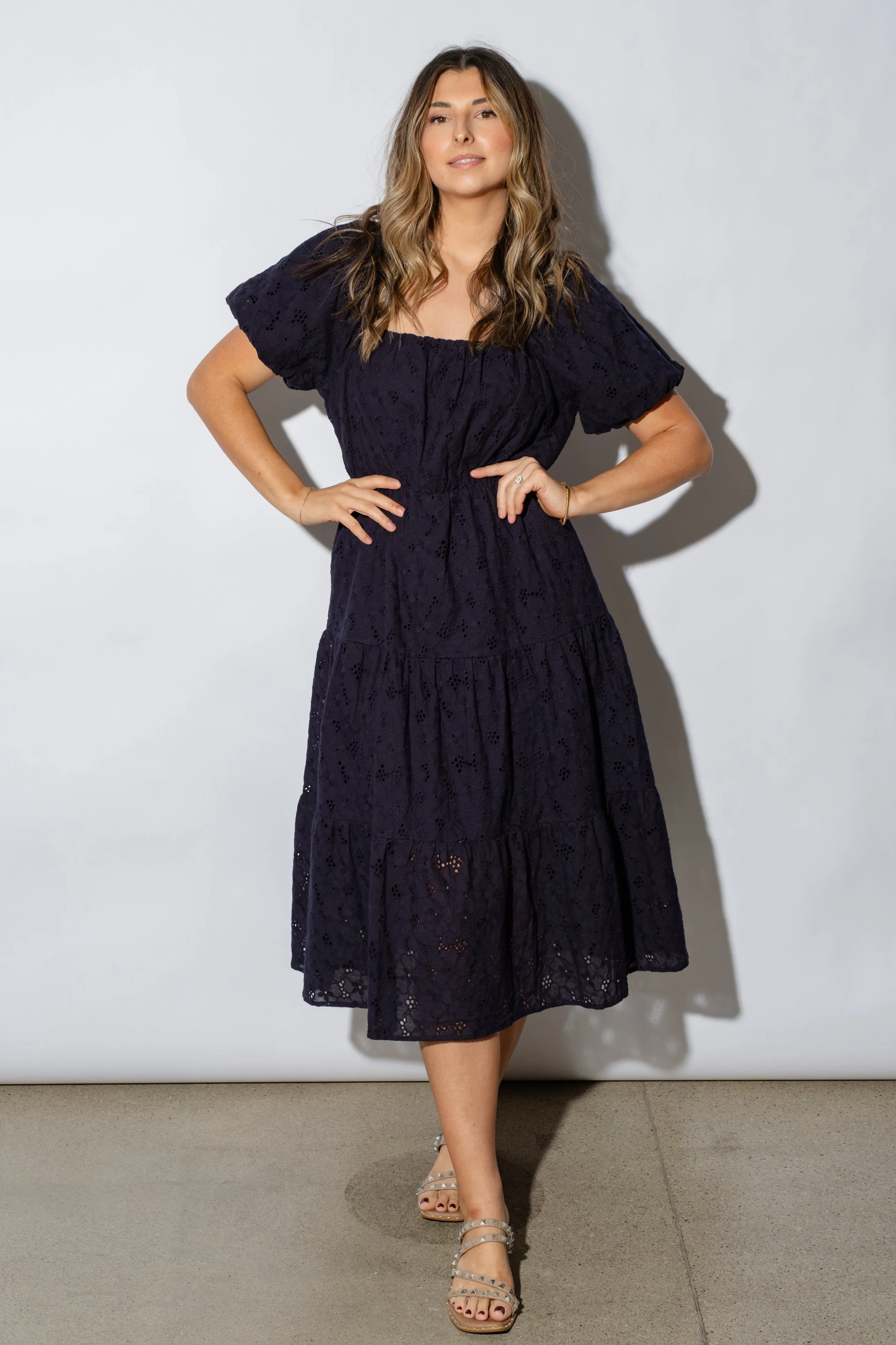 Dahlia Eyelet Midi Dress
