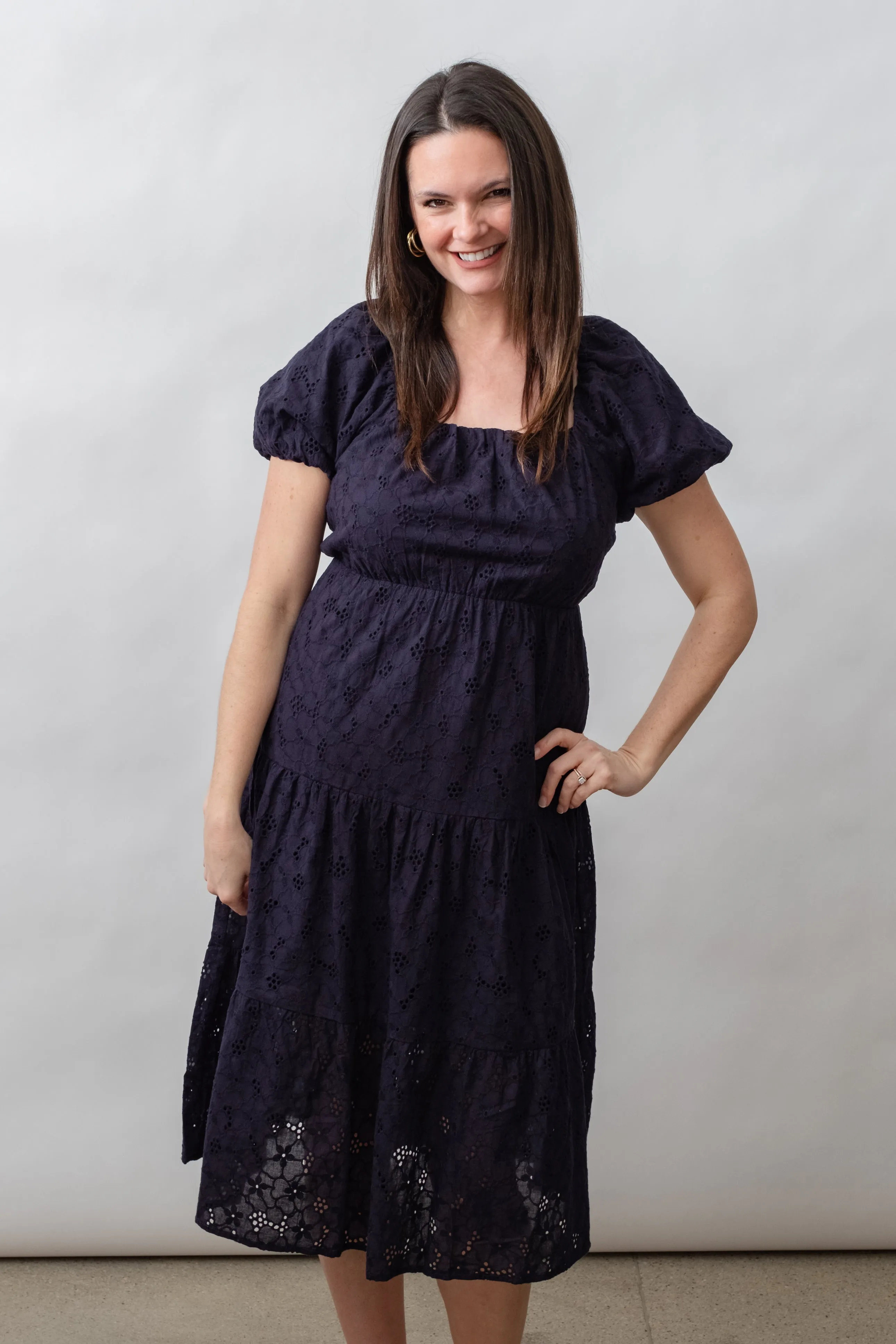 Dahlia Eyelet Midi Dress