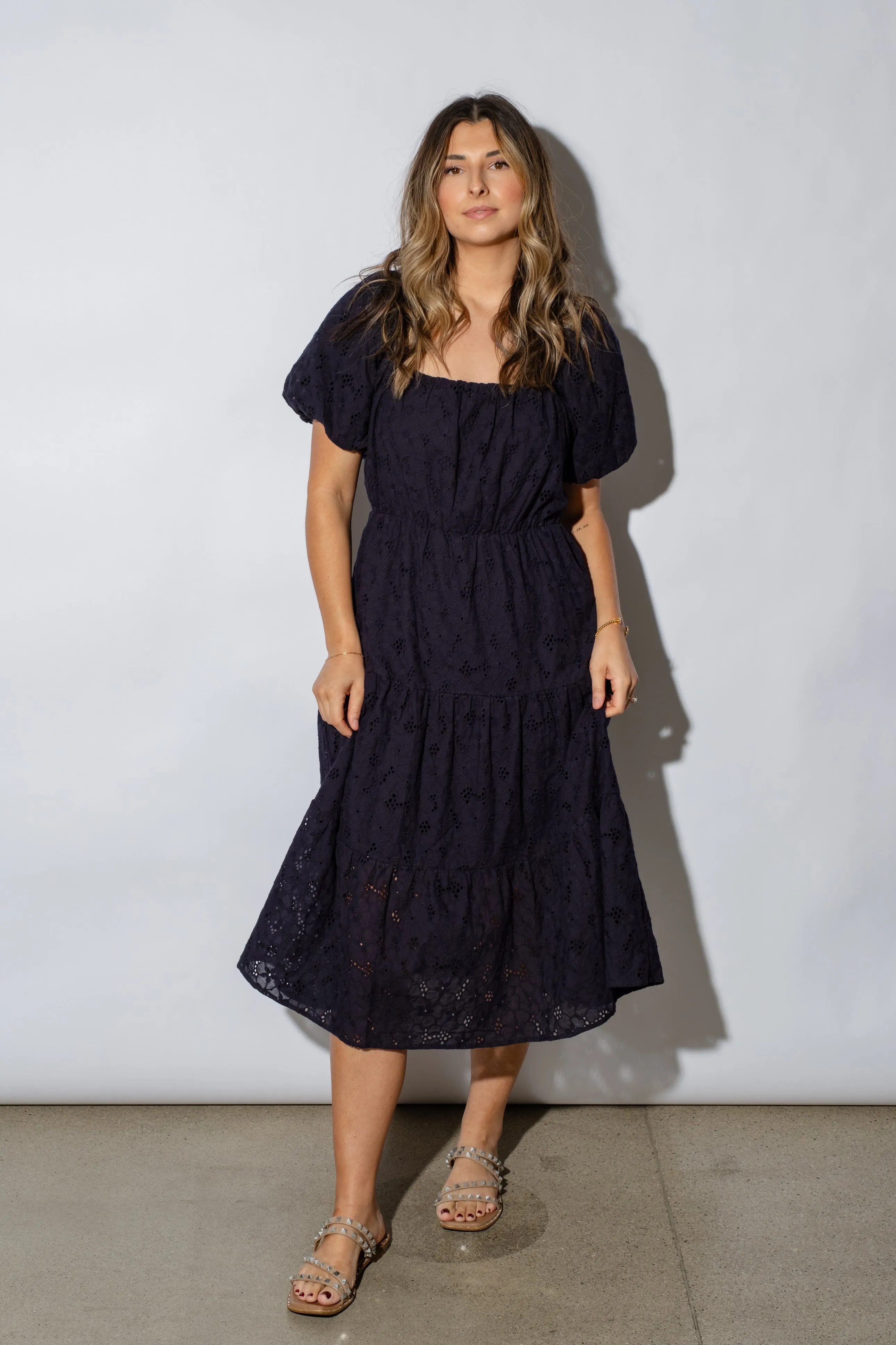 Dahlia Eyelet Midi Dress