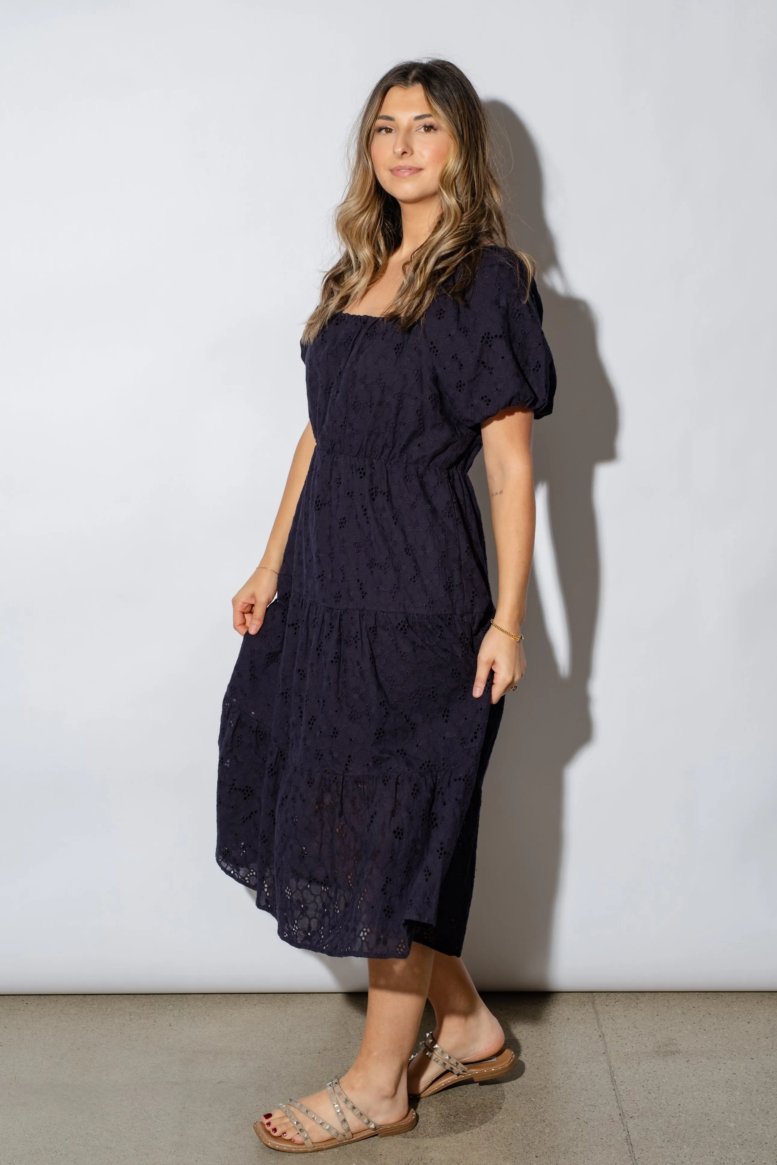 Dahlia Eyelet Midi Dress