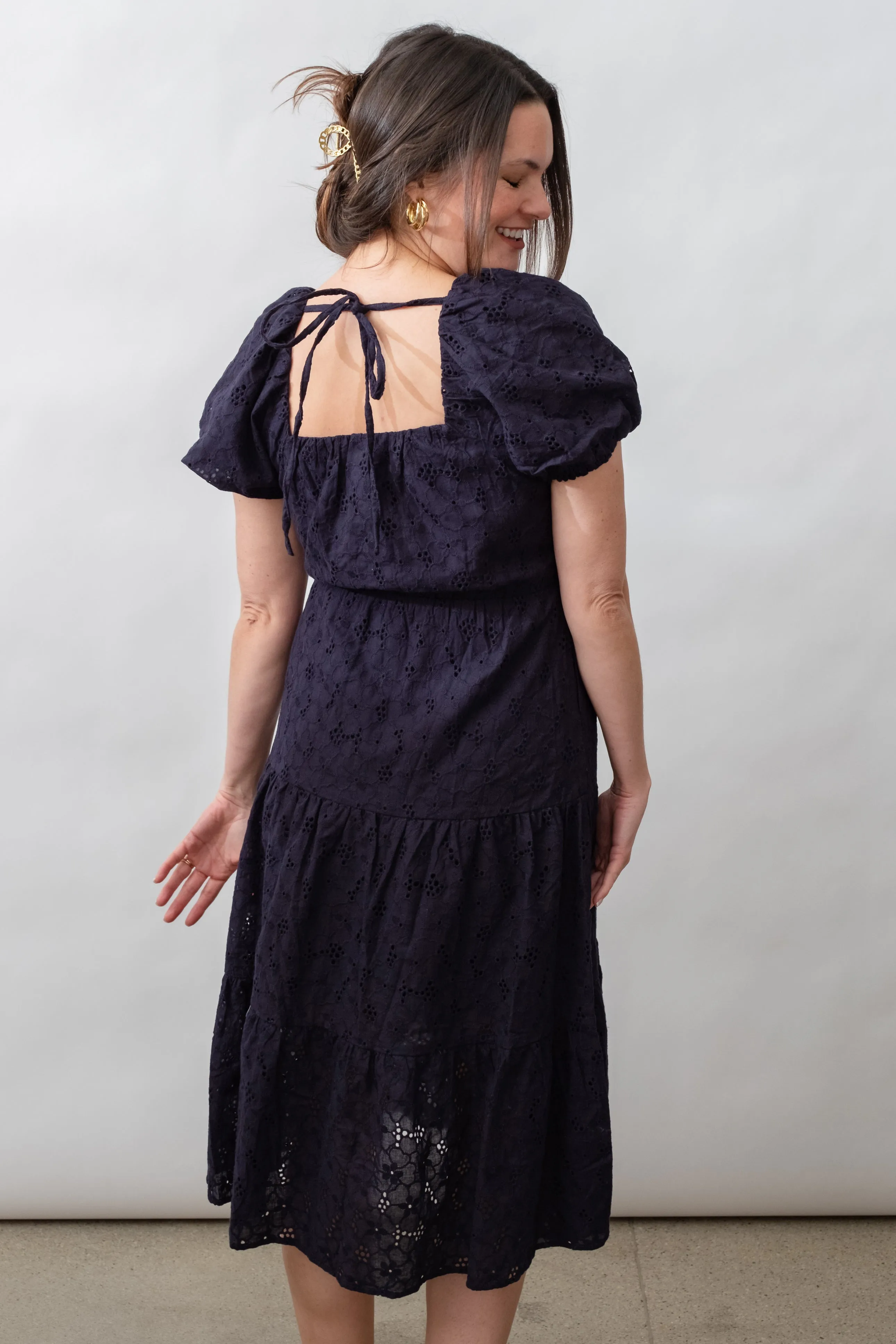 Dahlia Eyelet Midi Dress