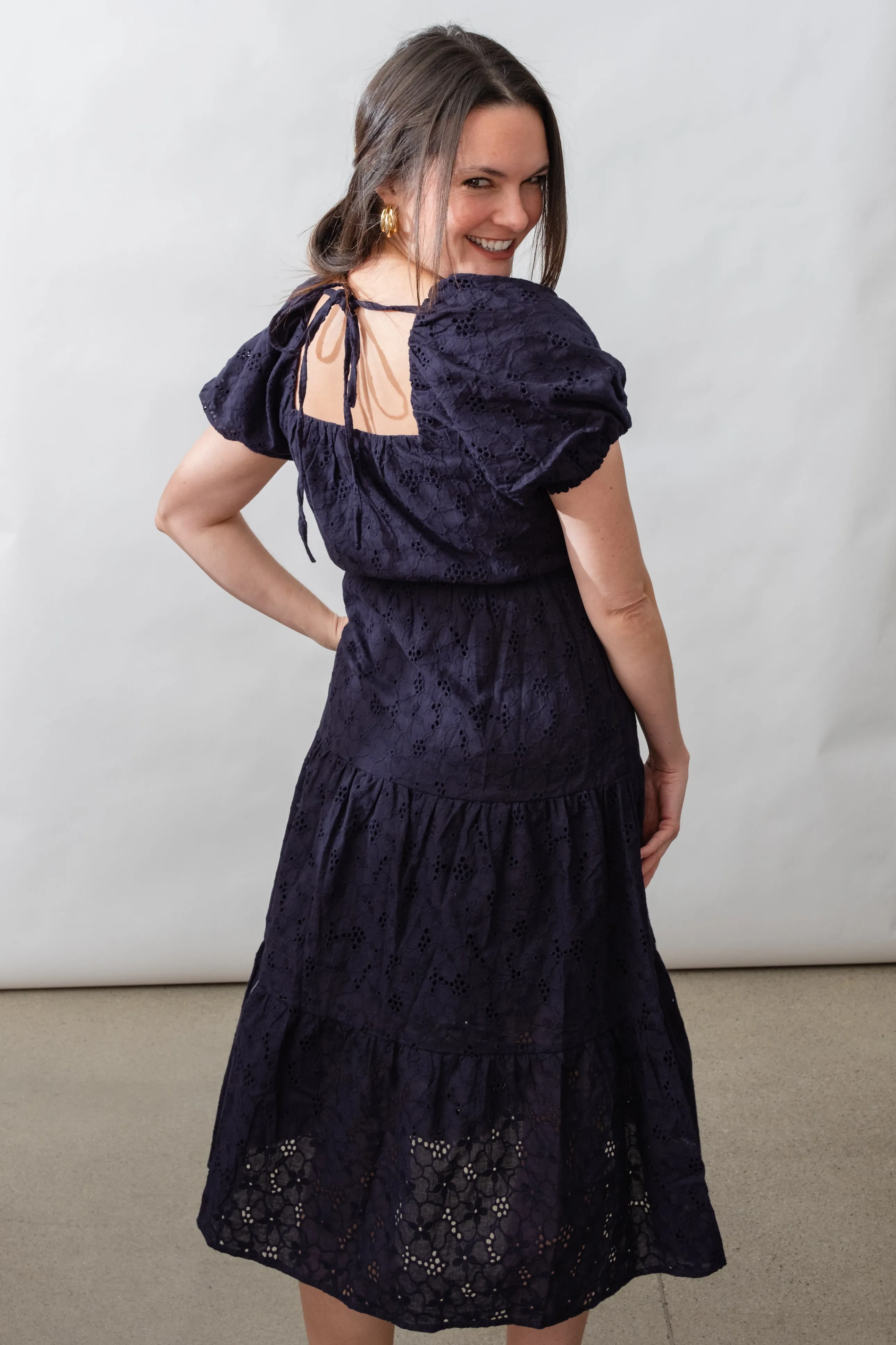 Dahlia Eyelet Midi Dress