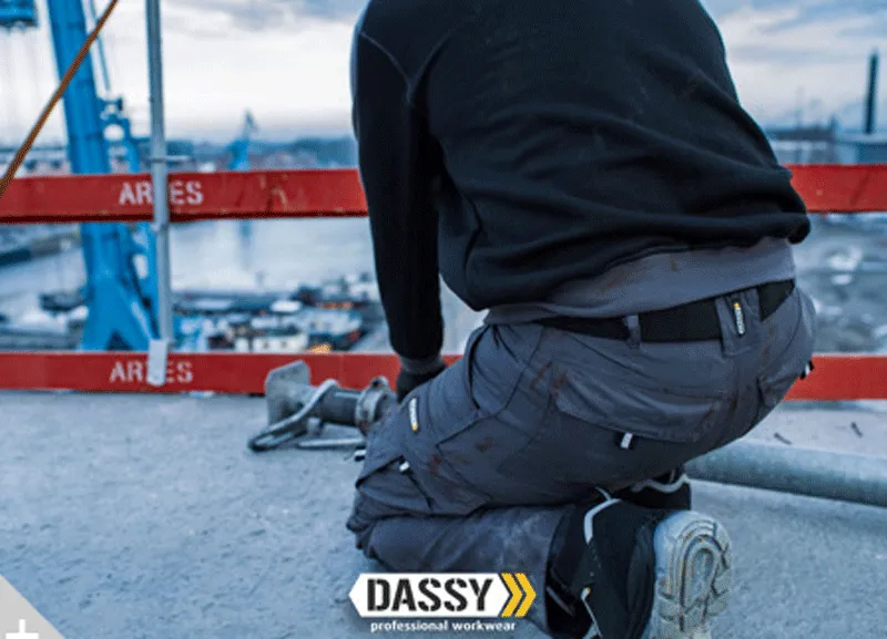 DASSY Oxford 200444 Kneepad Holster Pocket Work Trousers Navy Blue