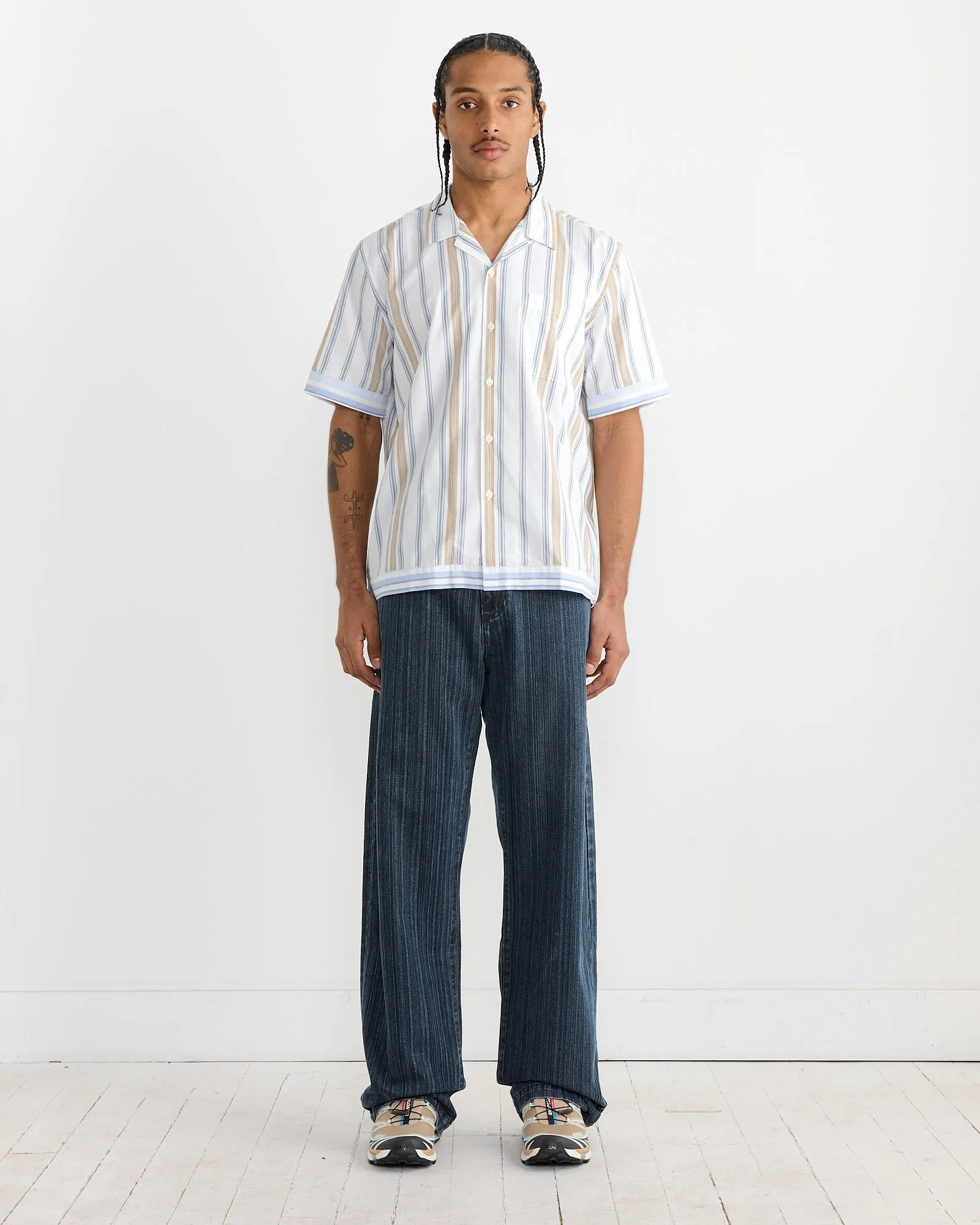 Dean Road Shirt in Blue/Sand