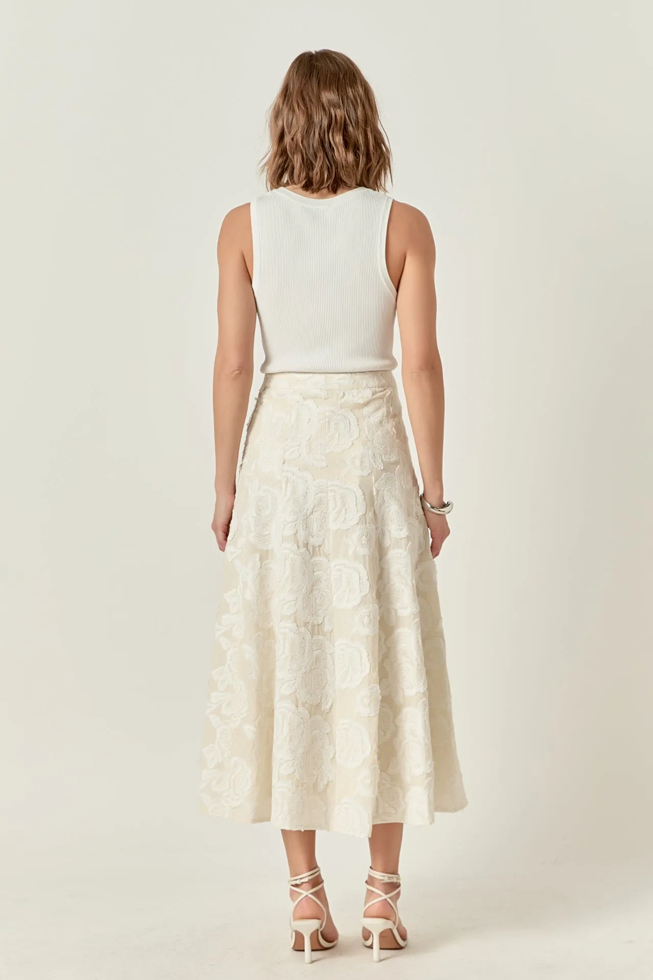 Denali Floral Embroidered Maxi Skirt