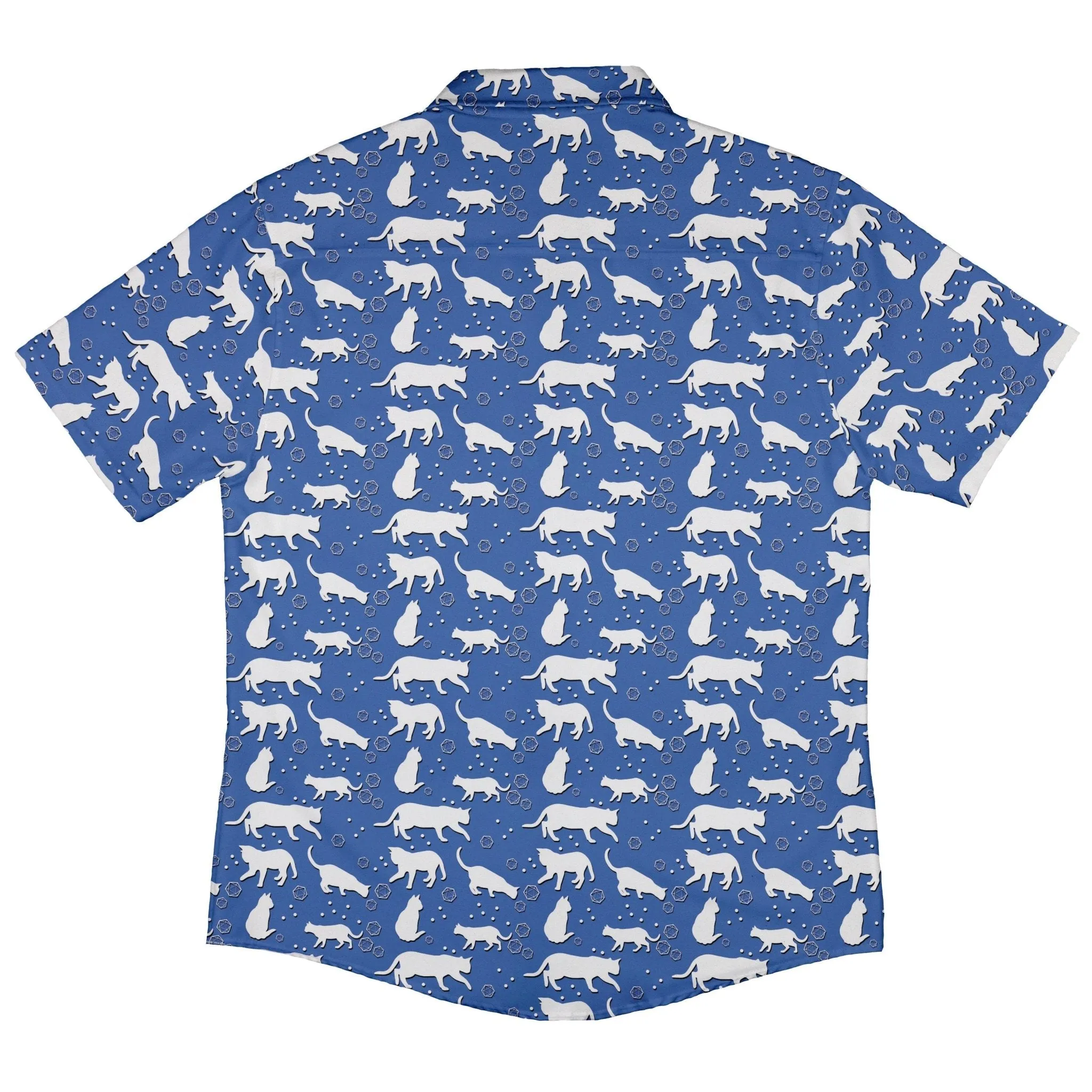 Dnd Dice Cats Button Up Shirt