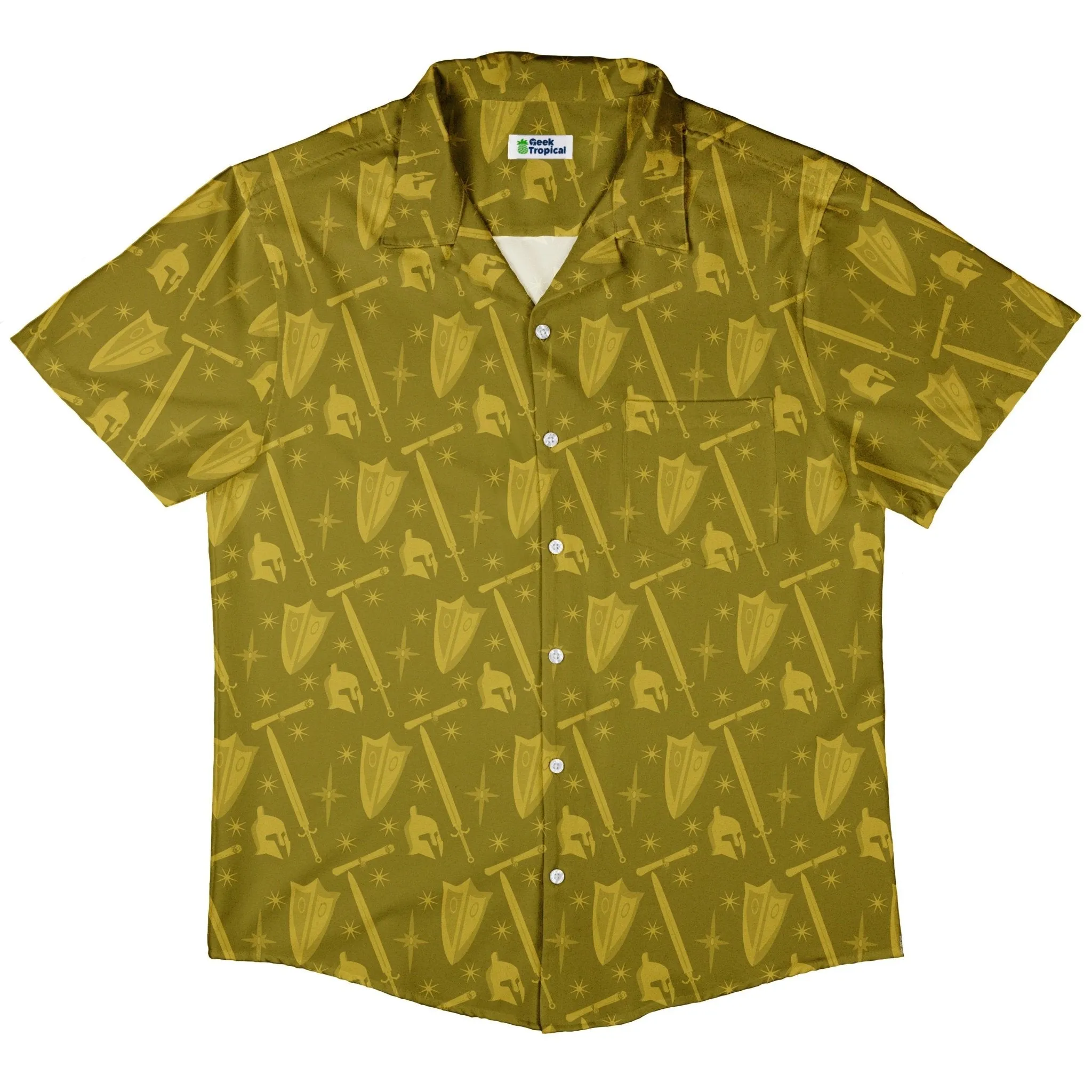Dnd Paladin Class Button Up Shirt