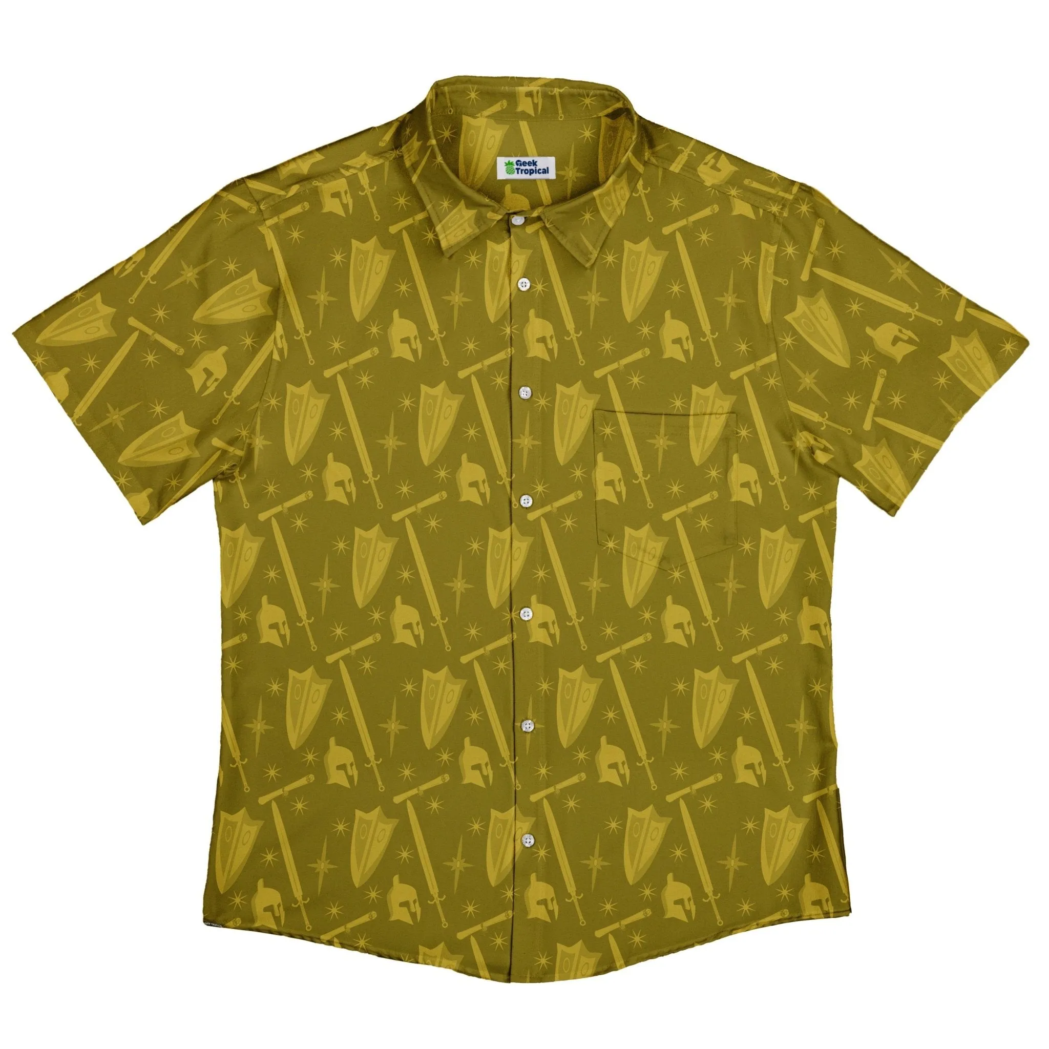 Dnd Paladin Class Button Up Shirt