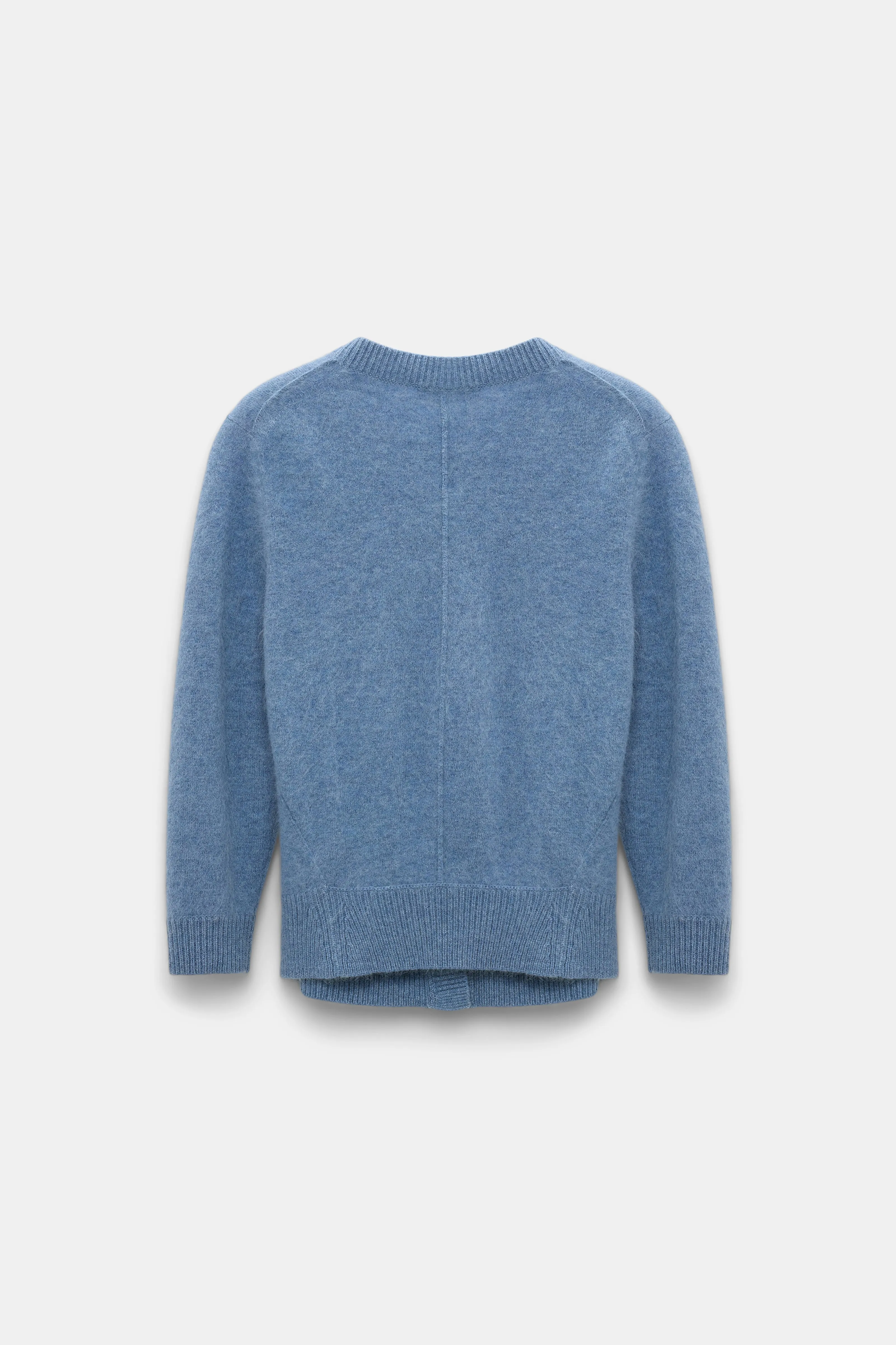 Dorothee Schumacher Fluffy Knit Embellished Cardigan in Blue