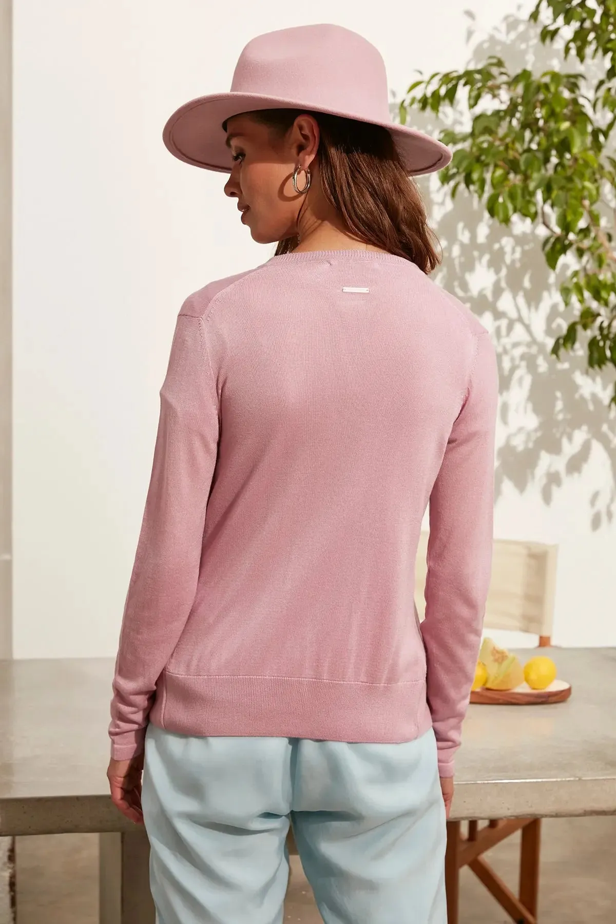 Dusty Rose Cashmere Melinda Women's Cardigan
