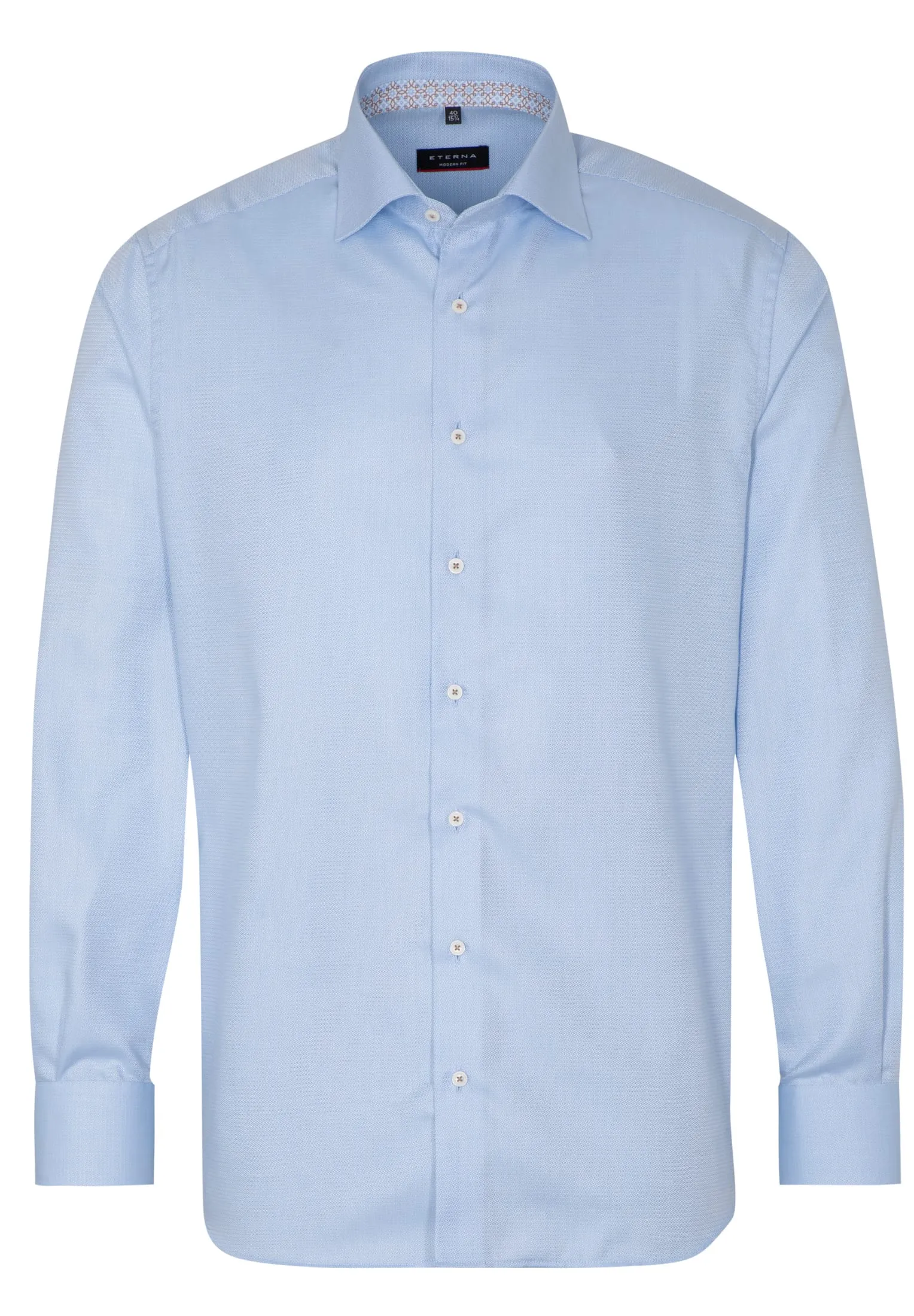 Eterna Sky Blue Twill With Trim Blue