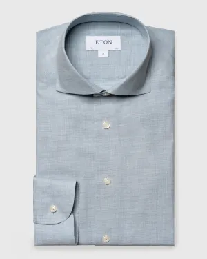 ETON 100010300 L-BLUE FLANNEL SLIM SC SHIRT