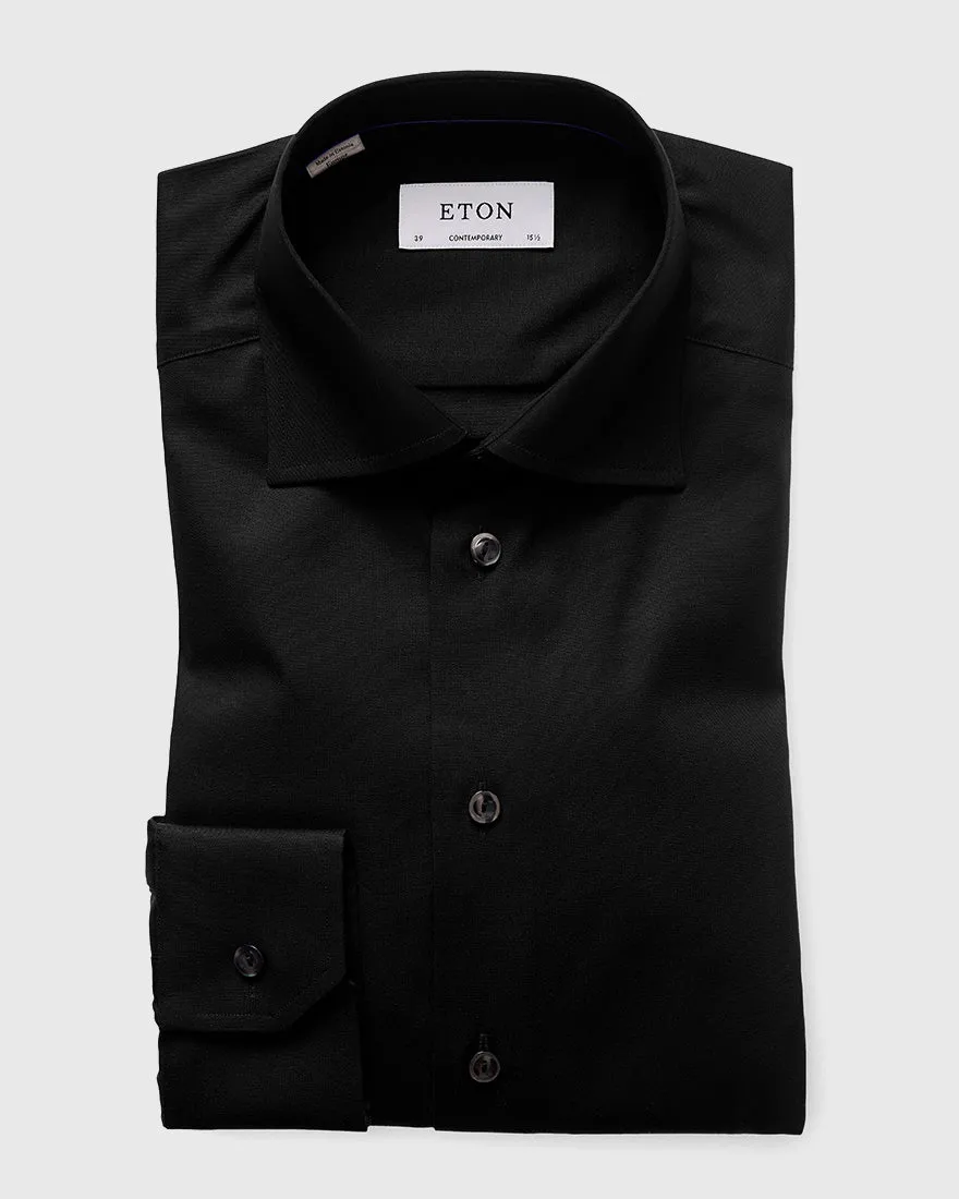 ETON 30007931118 BLACK SIGNATURE TWILL CONTEMPORARY SC SHIRT
