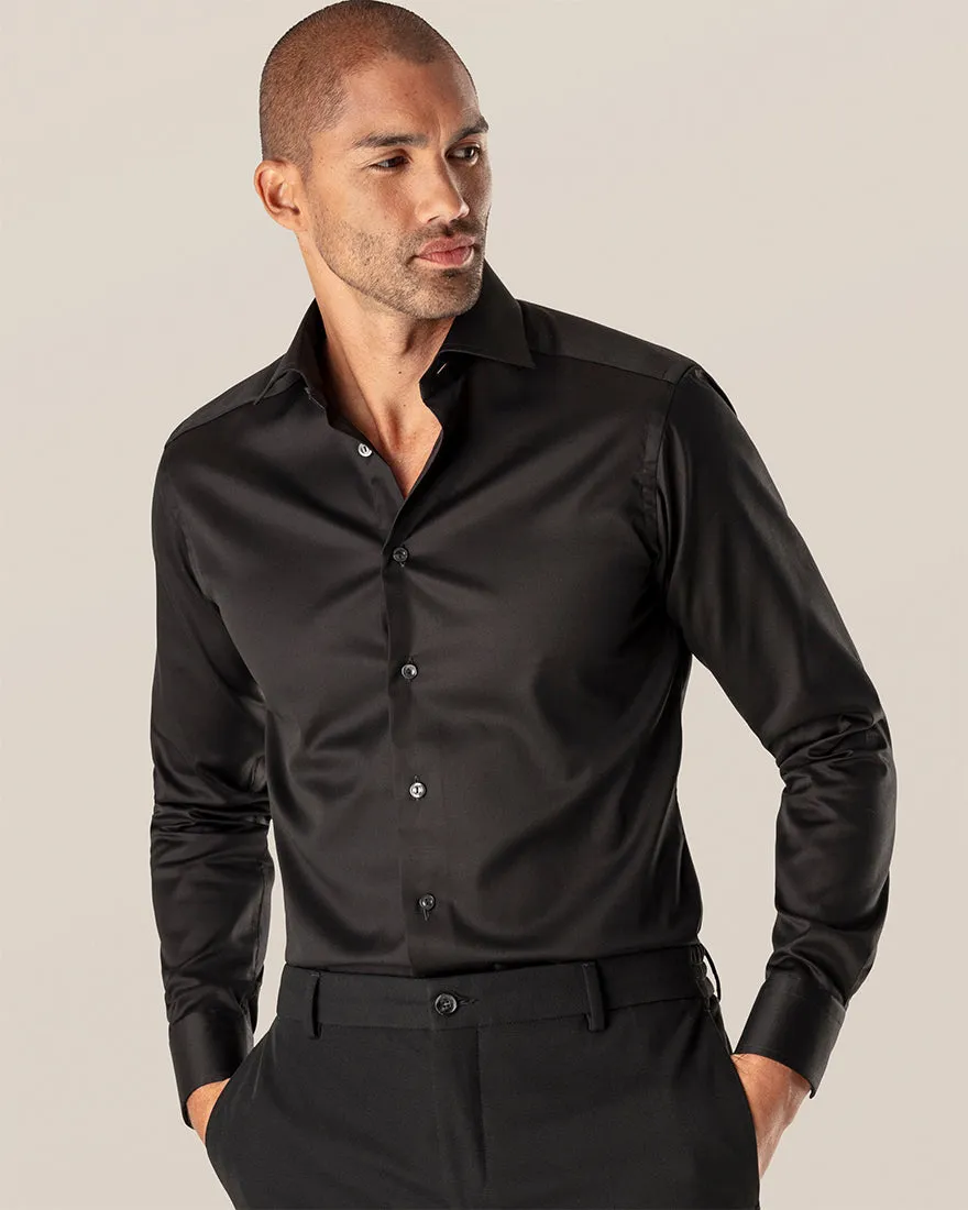 ETON 30007931118 BLACK SIGNATURE TWILL CONTEMPORARY SC SHIRT
